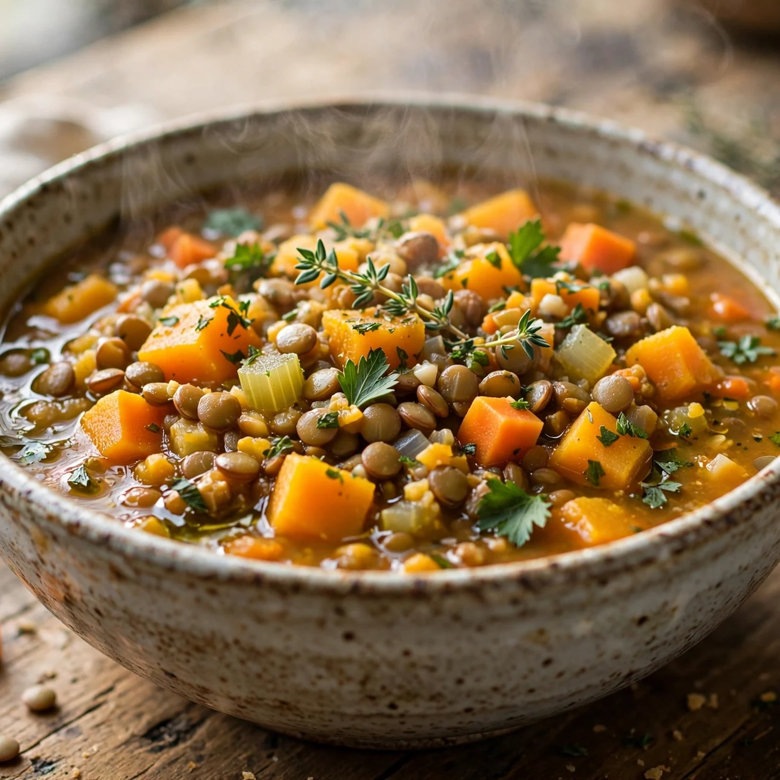 10 Anti-Inflammatory Butternut Squash Soup Recipes for Fall: 7. Hearty Lentil Butternut Squash Soup