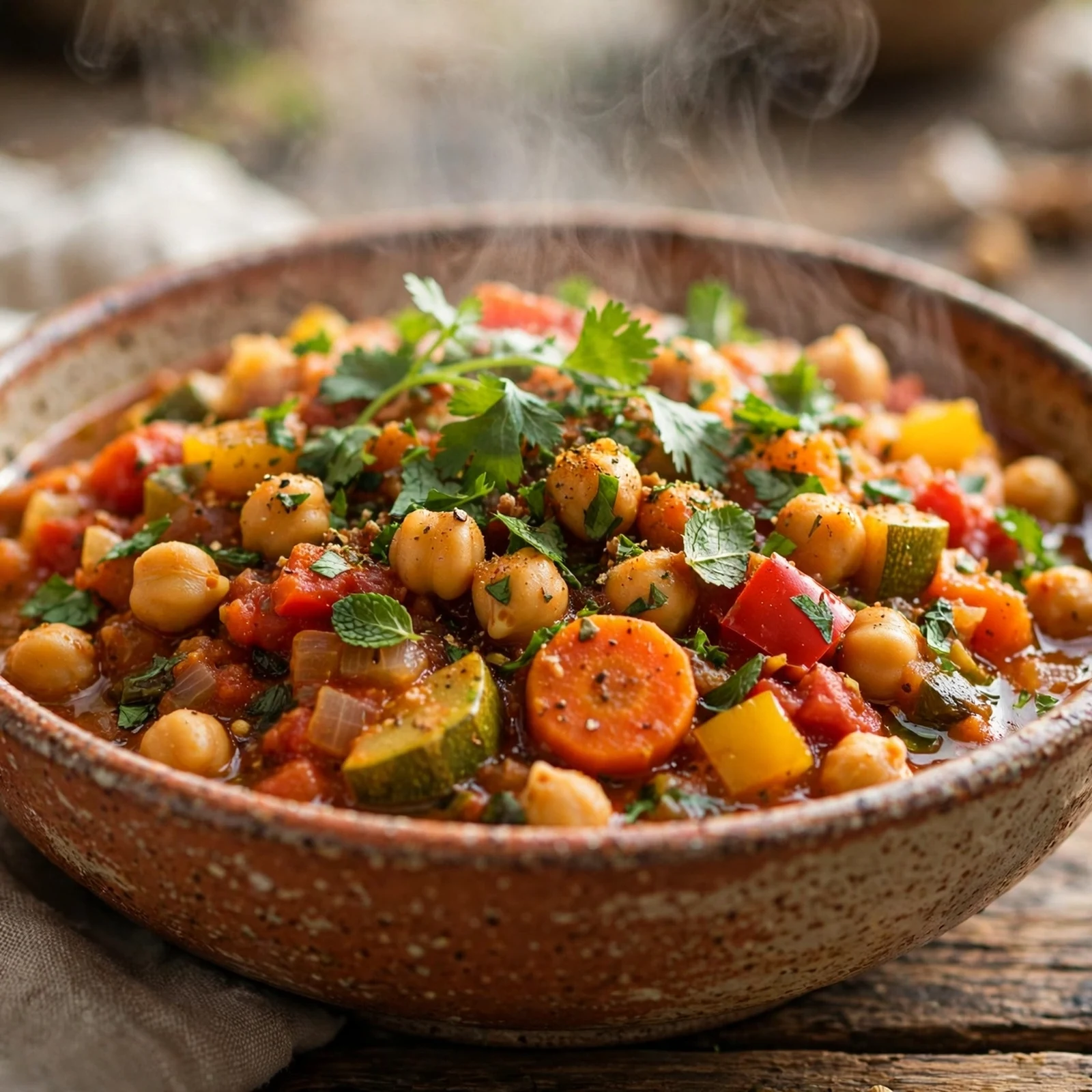 20 Anti-Inflammatory Slow Cooker Recipes for Fall: 7. Moroccan-Inspired Chickpea & Vegetable Stew