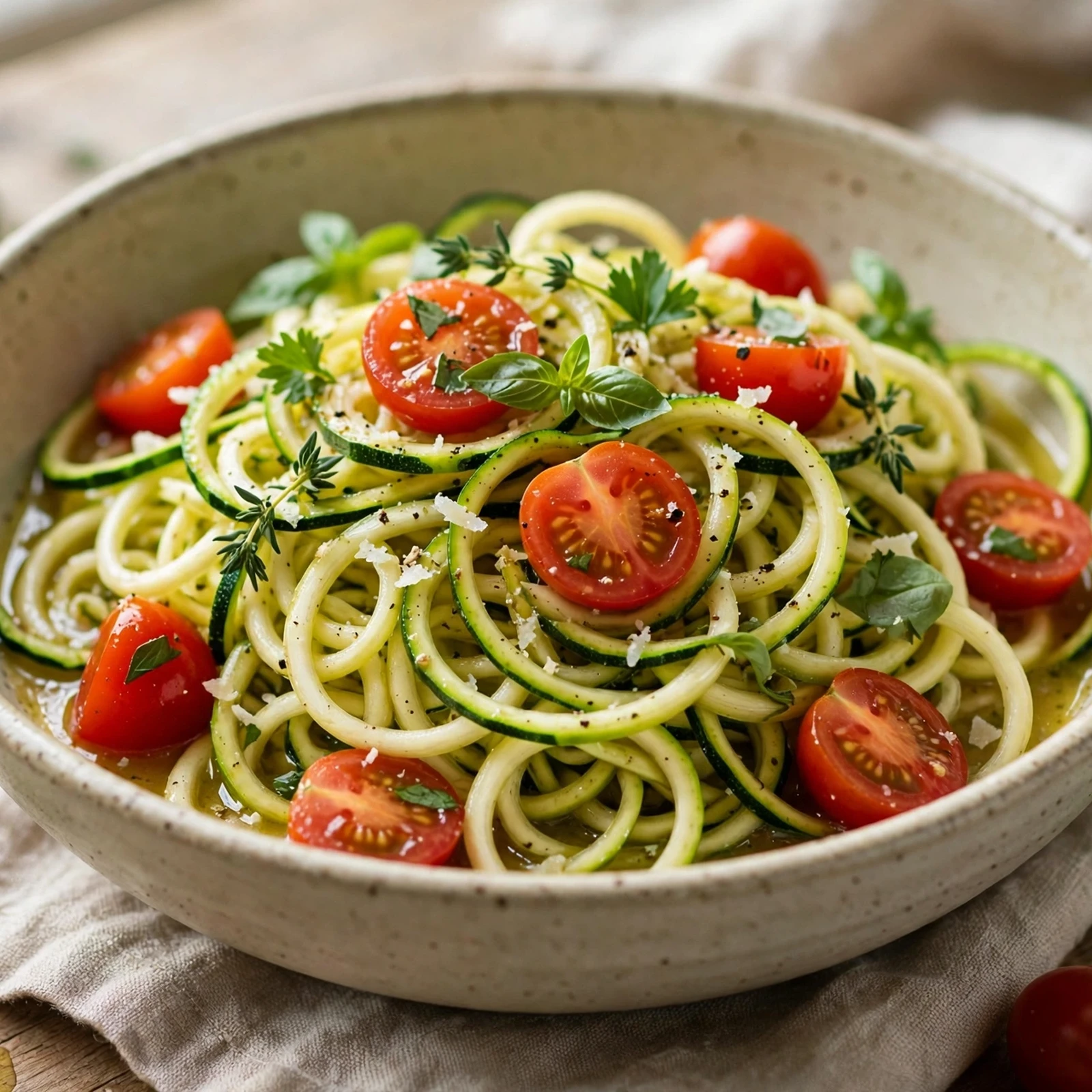 20 Light Summer Anti-Inflammatory Dinners Recipes for Warm Evenings: 7. Zucchini Noodle Bowl