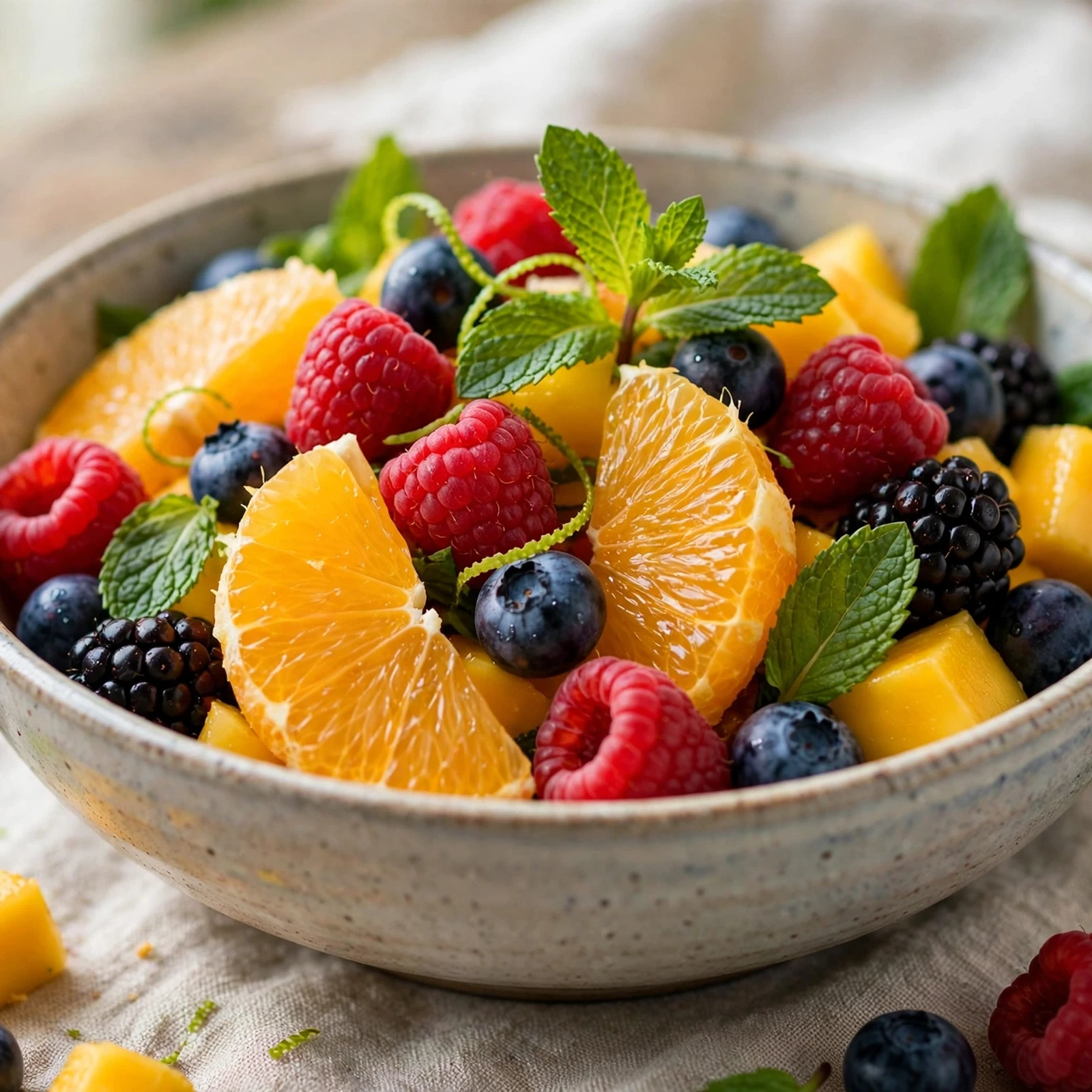 10 Anti-Inflammatory Watermelon And Mango Recipes: 8. Citrus Berry Tropical Salad