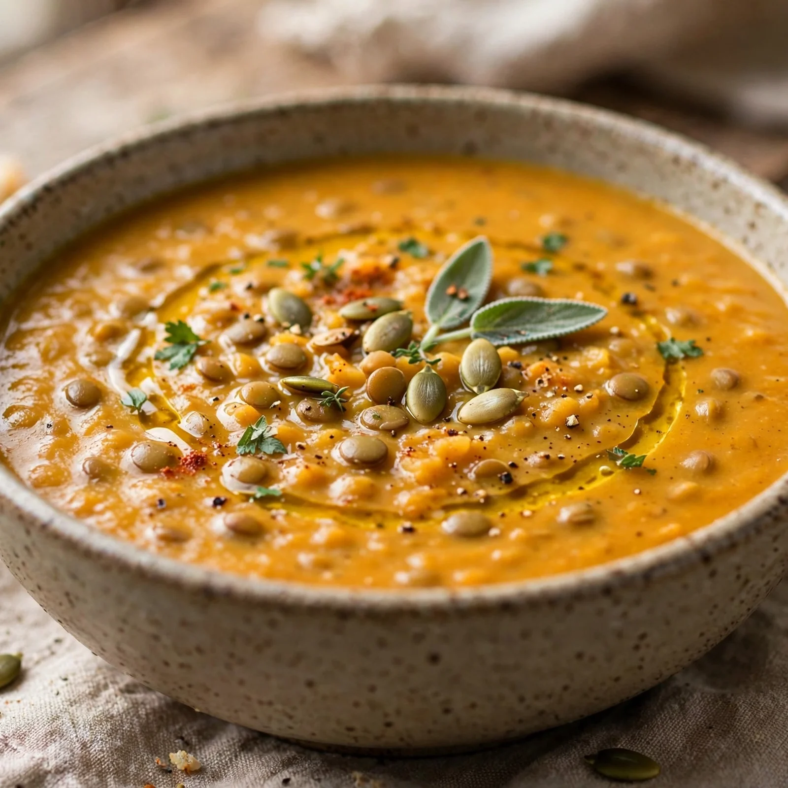 15 Anti-Inflammatory Pumpkin Recipes for the Fall Season: 7. Creamy Pumpkin Lentil Soup