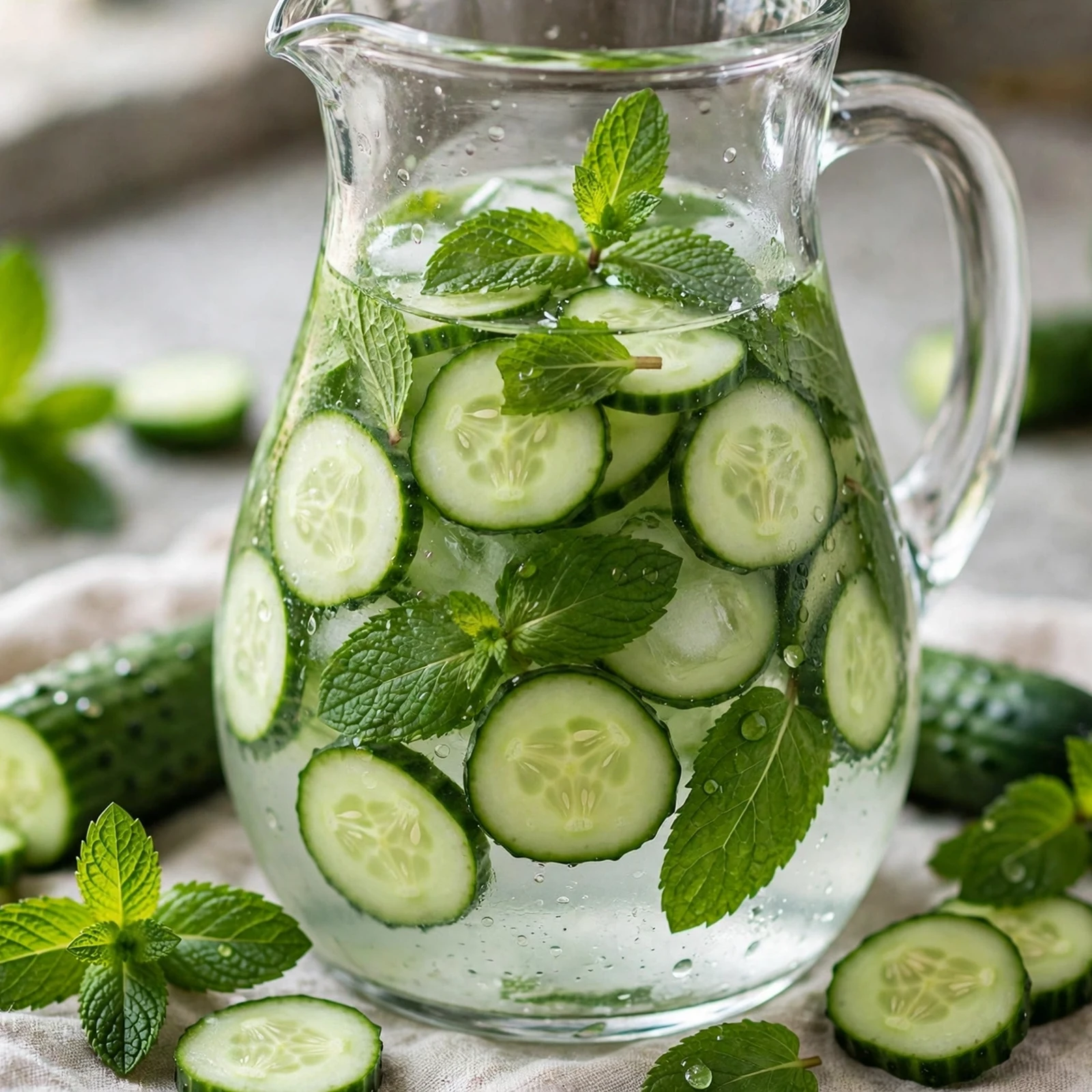 10 Anti-Inflammatory Cucumber And Mint Recipes for Summer: 1. Refreshing Cucumber Mint Infused Water