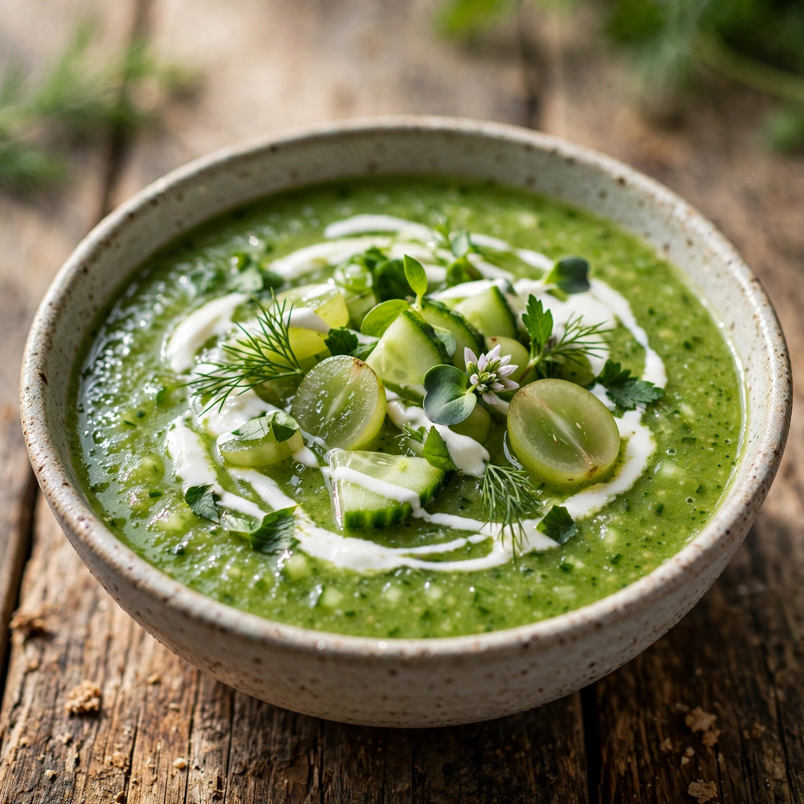12 Anti-Inflammatory Gazpacho & Raw Soup Recipes for Summer Reset: 7. Green Garden Gazpacho