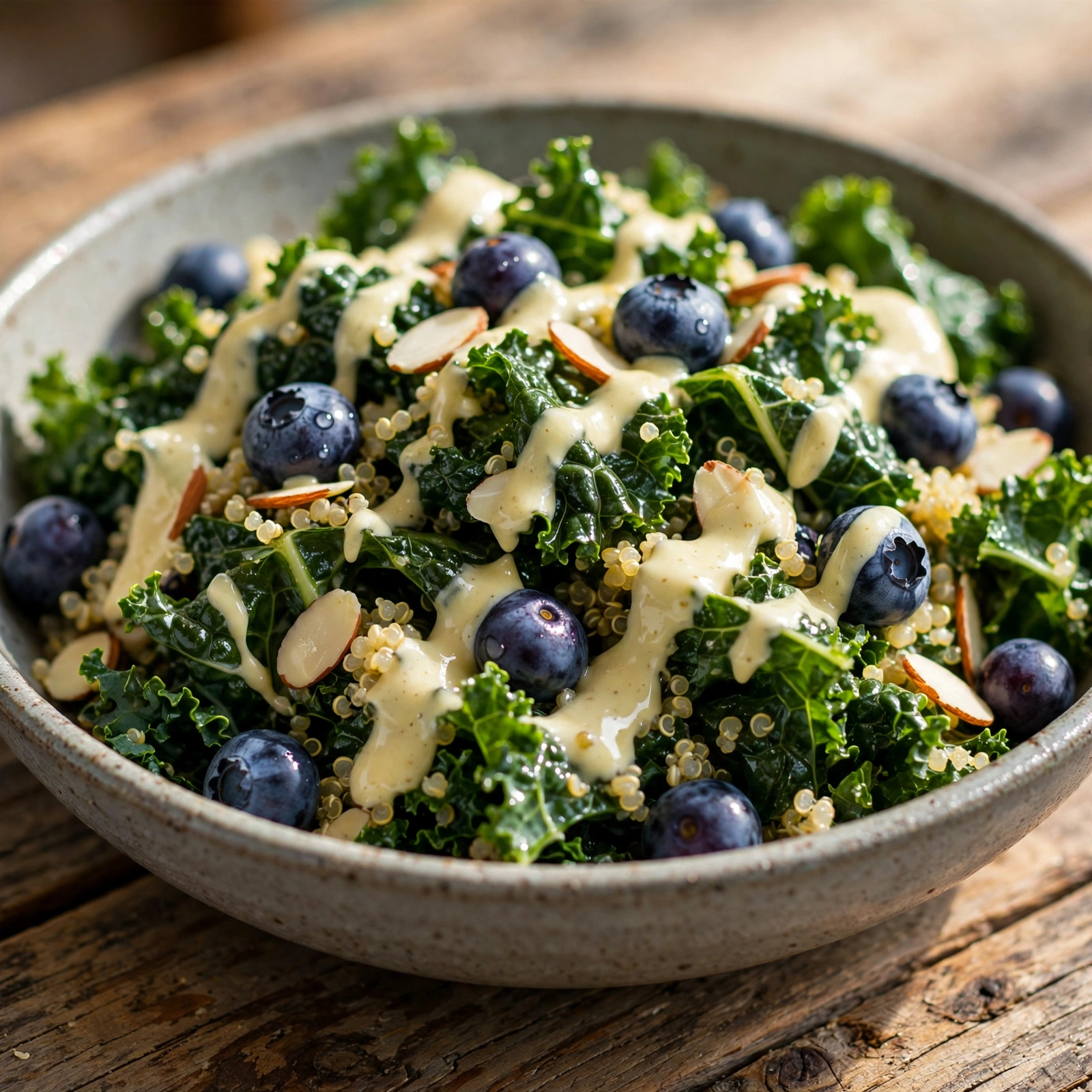 10 Refreshing Anti-Inflammatory Dinner Salads for Summer Heat: 7. Kale Blueberry Power Salad