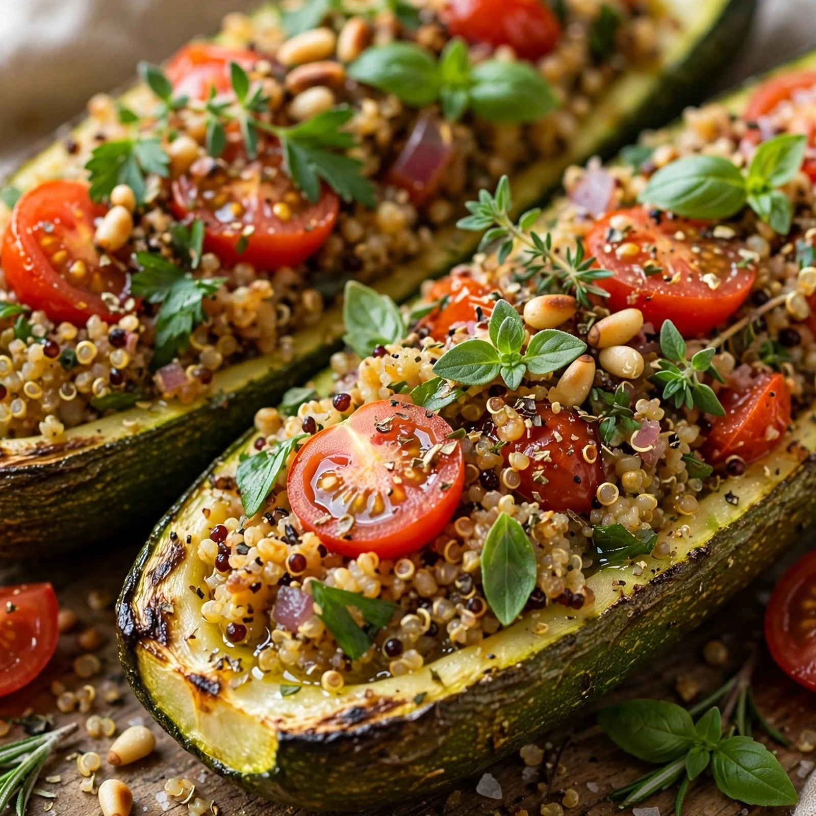 15 End-of-Summer Anti-Inflammatory Recipes to Soak In the Season: 7. Mediterranean Stuffed Zucchini Boats