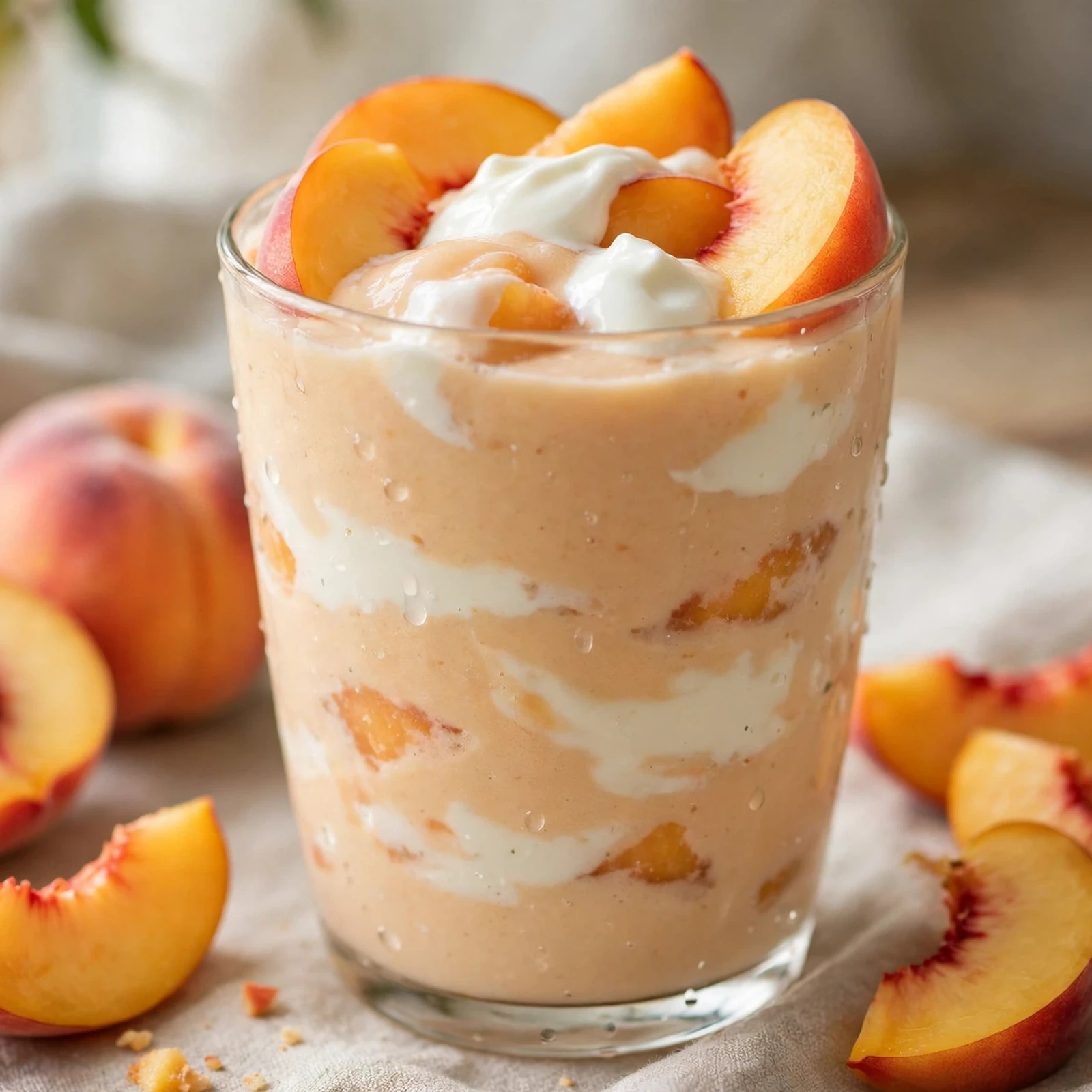 20 Hydrating Summer Anti-Inflammatory Drinks And Smoothies: 8. Peach Yogurt Smoothie