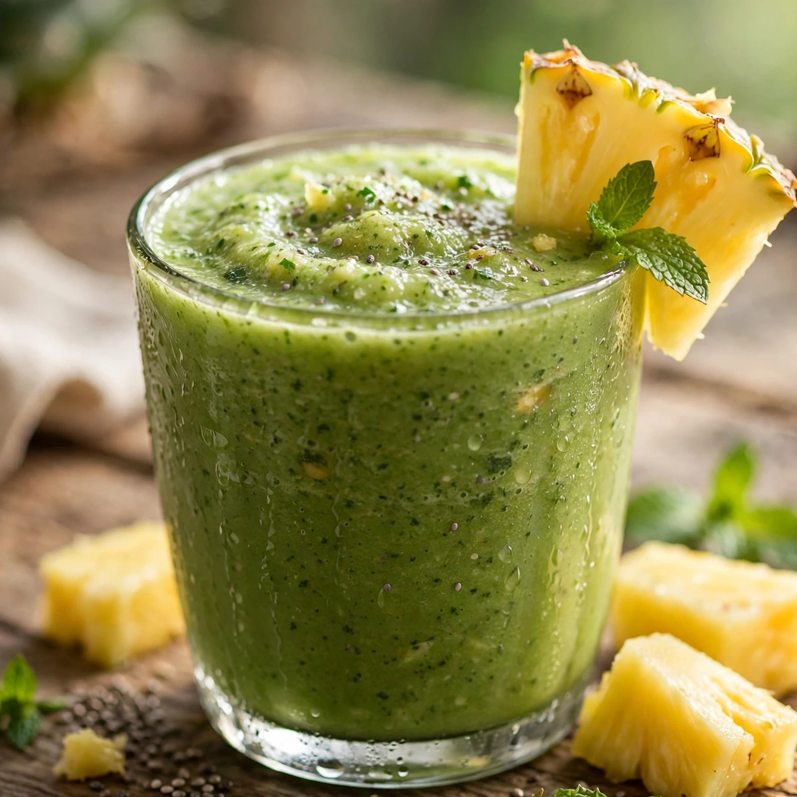15 Best 21 Day Fix Summer Smoothies (Refreshing & Approved): 8. Pineapple Green Smoothie