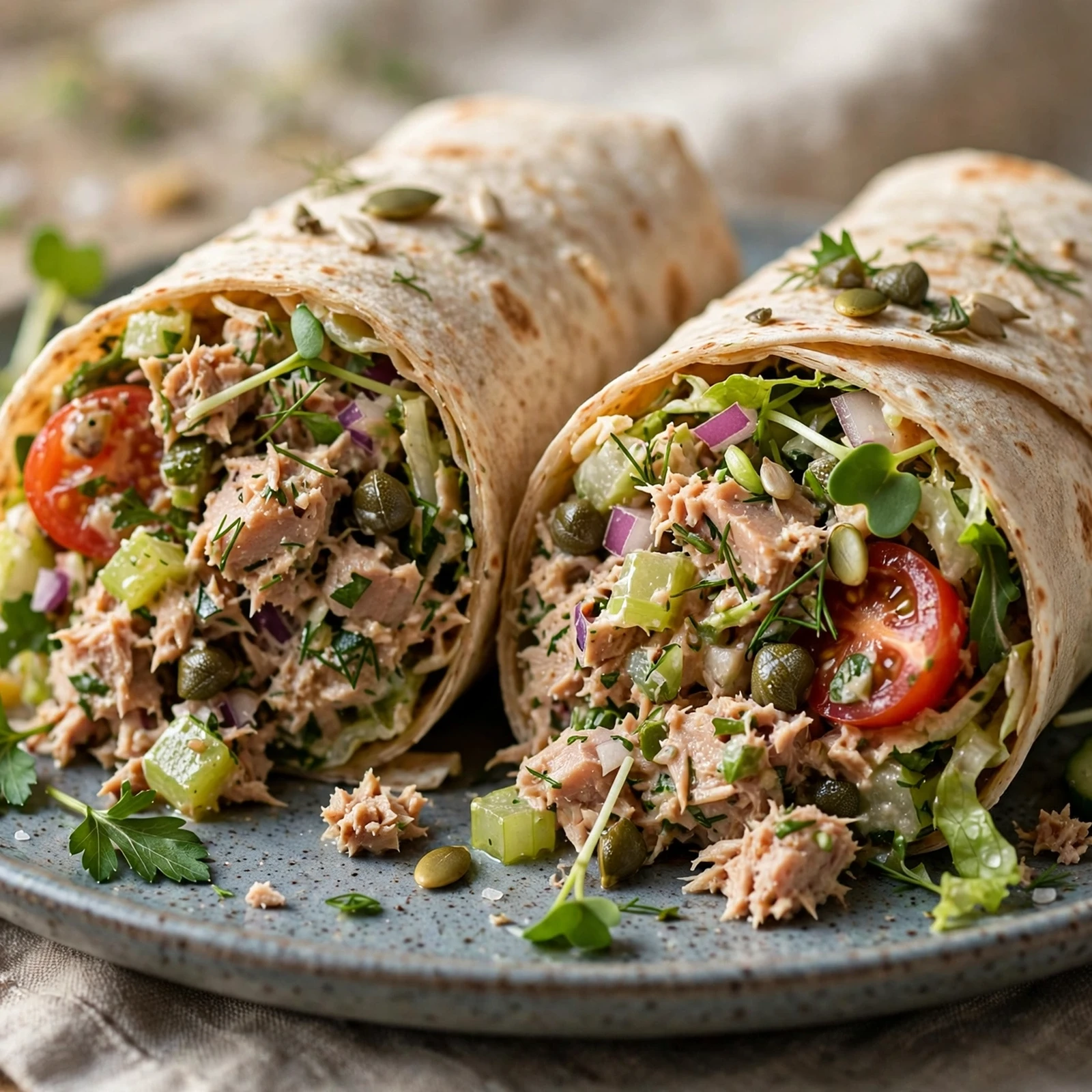 15 Quick 21 Day Fix Wrap Recipes for Lunch Meal Prep: 6. Protein-Packed Tuna Salad Wrap