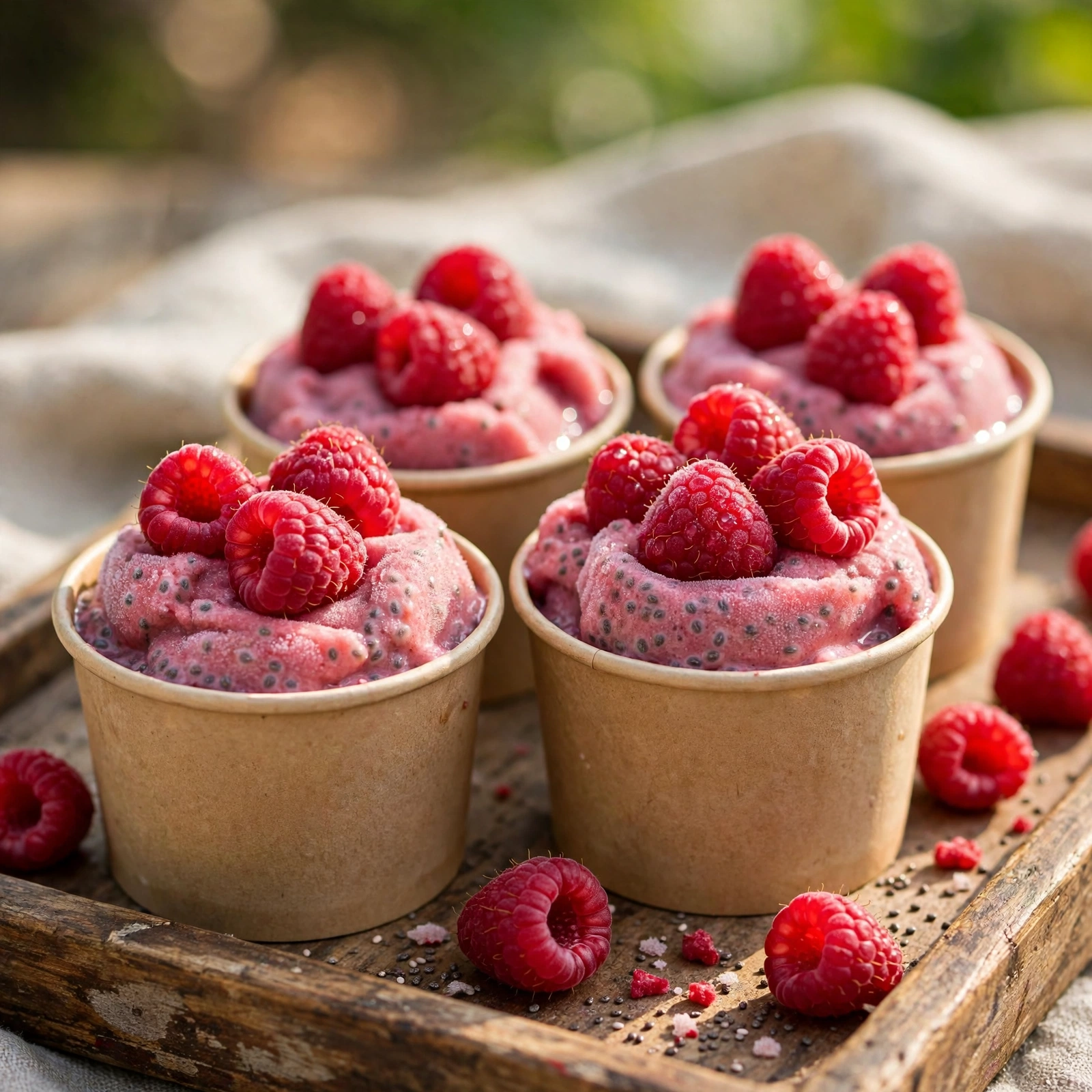10 Anti-Inflammatory Ice Cream Alternatives Recipes You’ll Want All Summer Long: 7. Raspberry Chia Frozen Cups