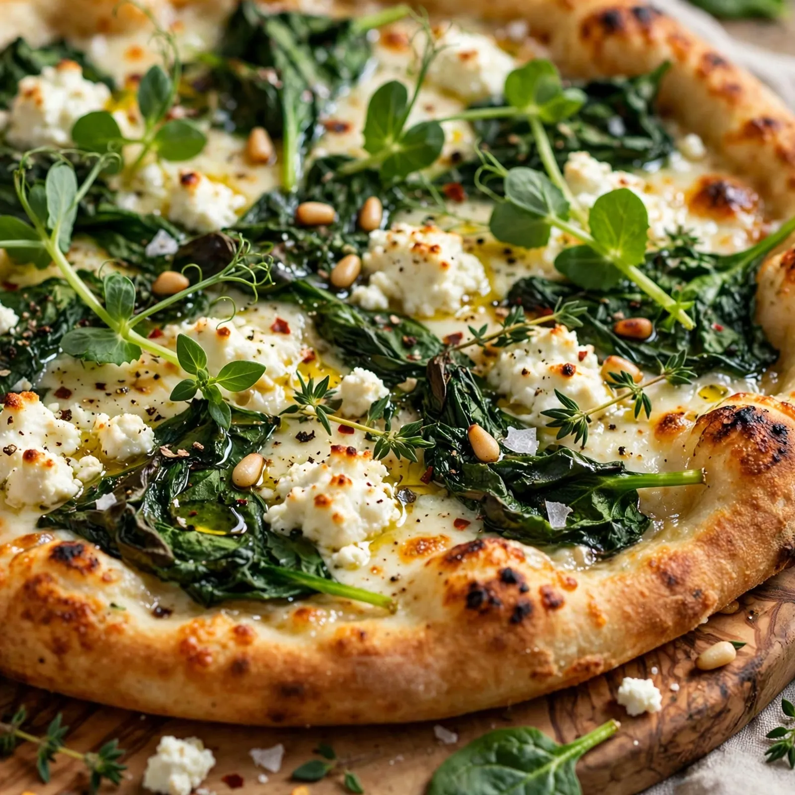 20 Easy 21 Day Fix Pizza Recipes You’ll Actually Crave: 7. Spinach and Feta Pizza