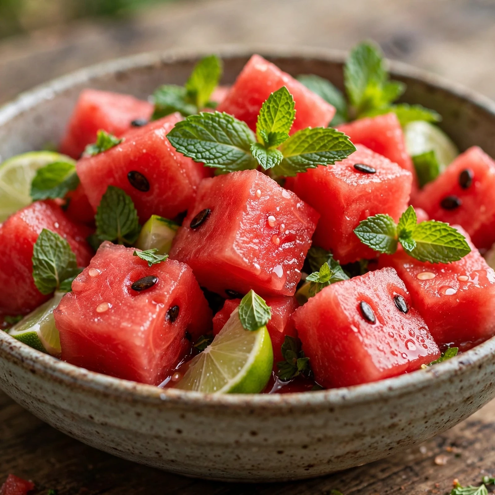 20 21 Day Fix Summer Breakfast Ideas (Quick & Light Mornings): 7. Watermelon Mint Fruit Salad