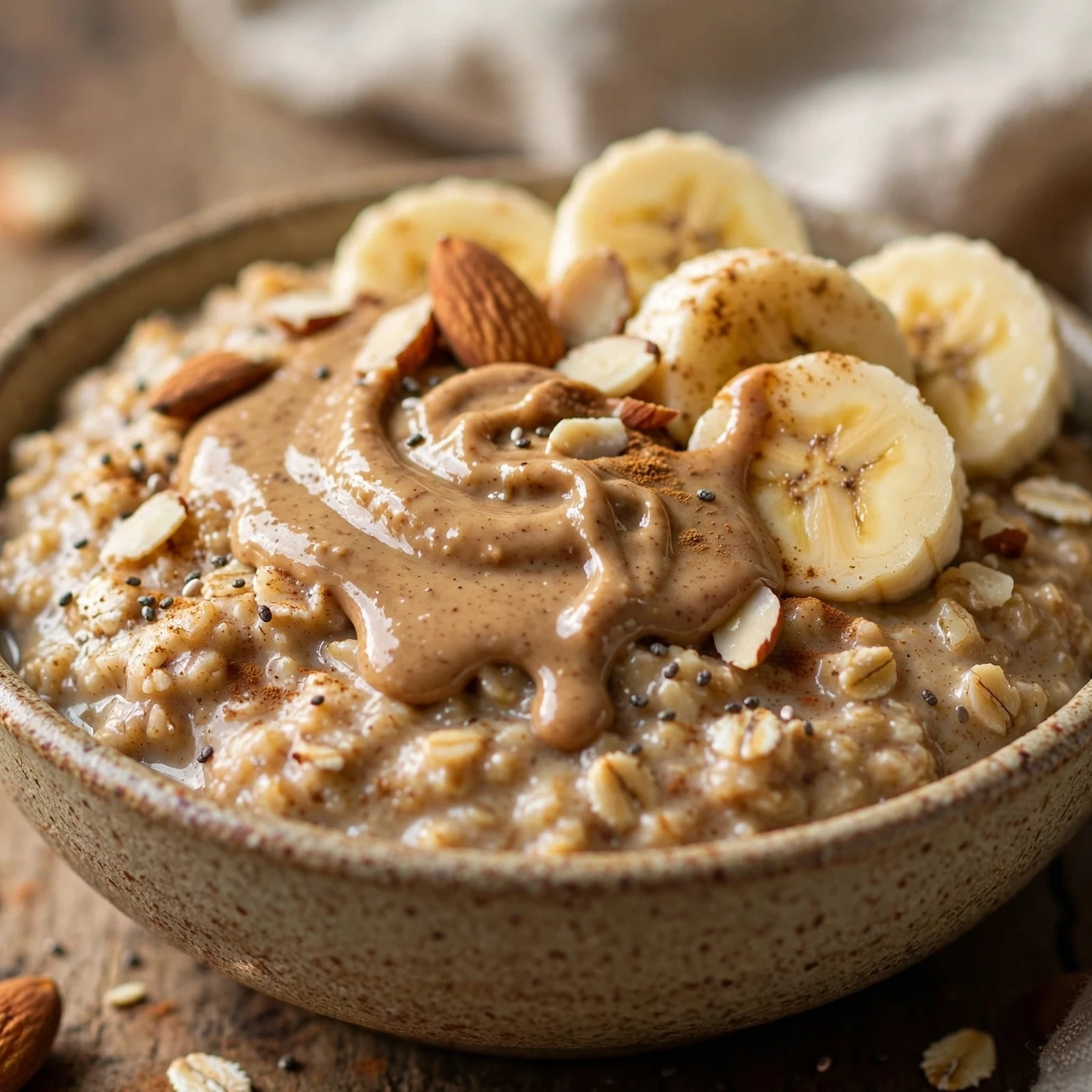 20 21 Day Fix Summer Breakfast Ideas (Quick & Light Mornings): 8. Banana Almond Butter Oatmeal