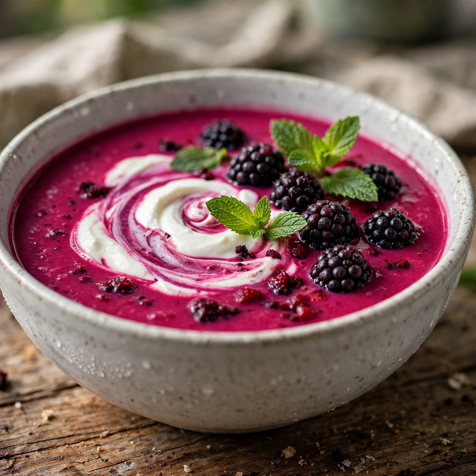 12 Anti-Inflammatory Gazpacho & Raw Soup Recipes for Summer Reset: 8. Beet and Berry Chilled Soup