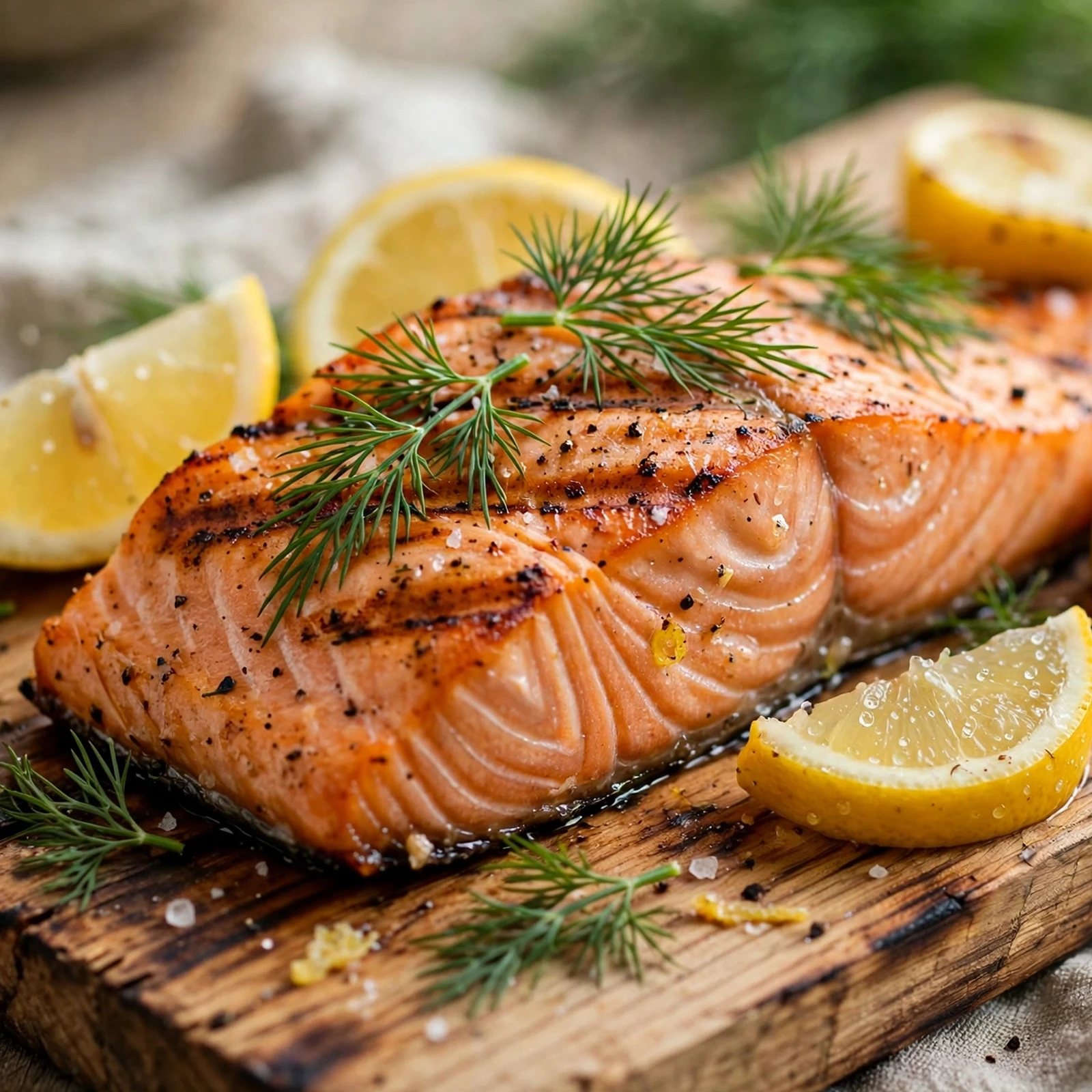 10 Anti-Inflammatory Grilled Salmon And Chicken Recipes for Summer: 7. Dill & Lemon Cedar Plank Grilled Salmon
