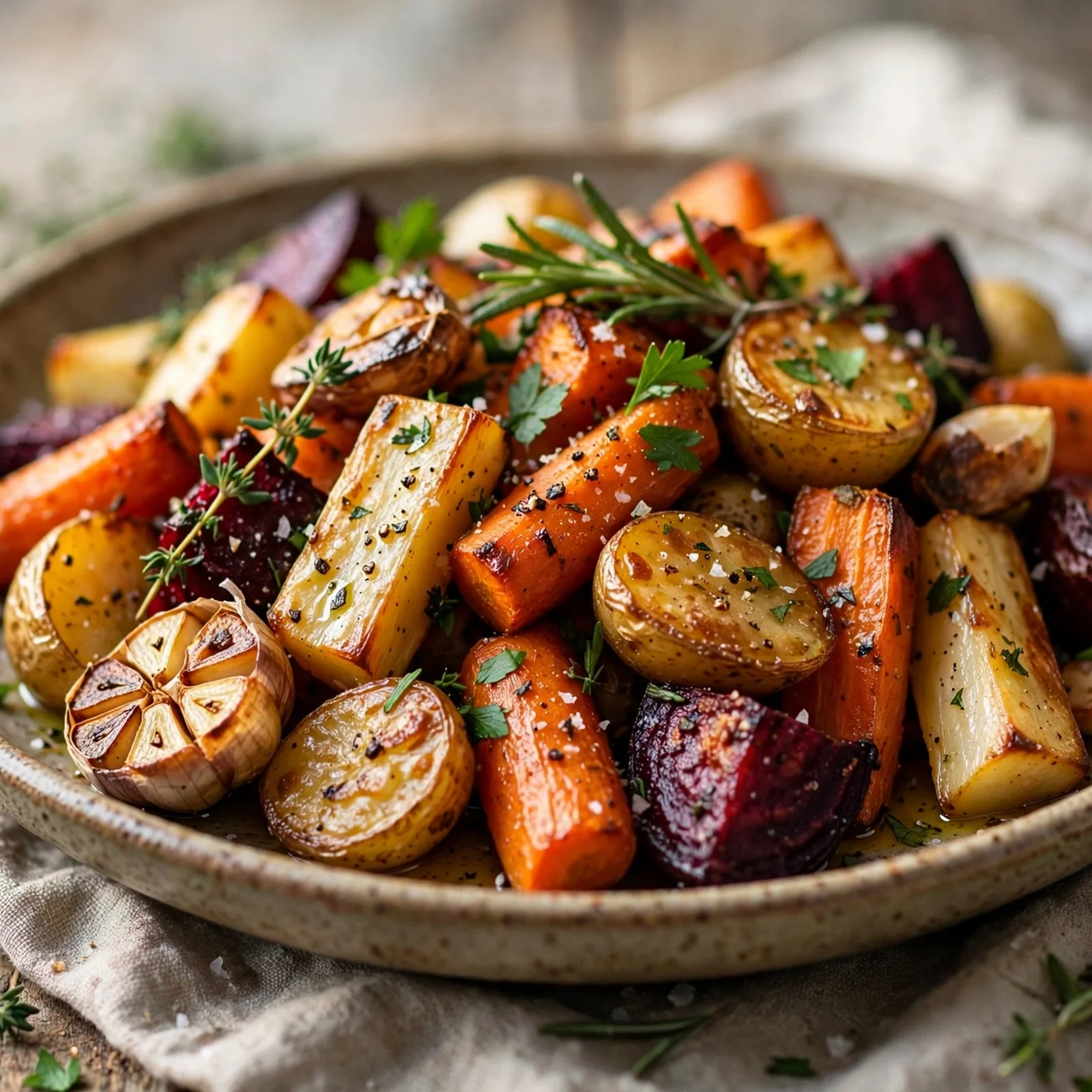 25 Cozy Fall Anti-Inflammatory Recipes to Warm Your Soul: 8. Garlic Herb Roasted Root Vegetables
