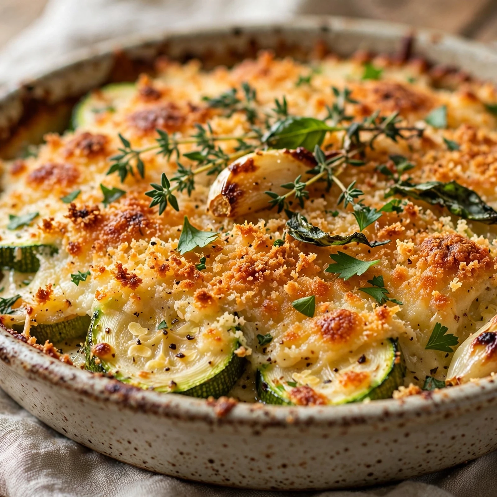12 Anti-Inflammatory Zucchini And Summer Squash Recipes: 7. Garlic Parmesan Zucchini Bake