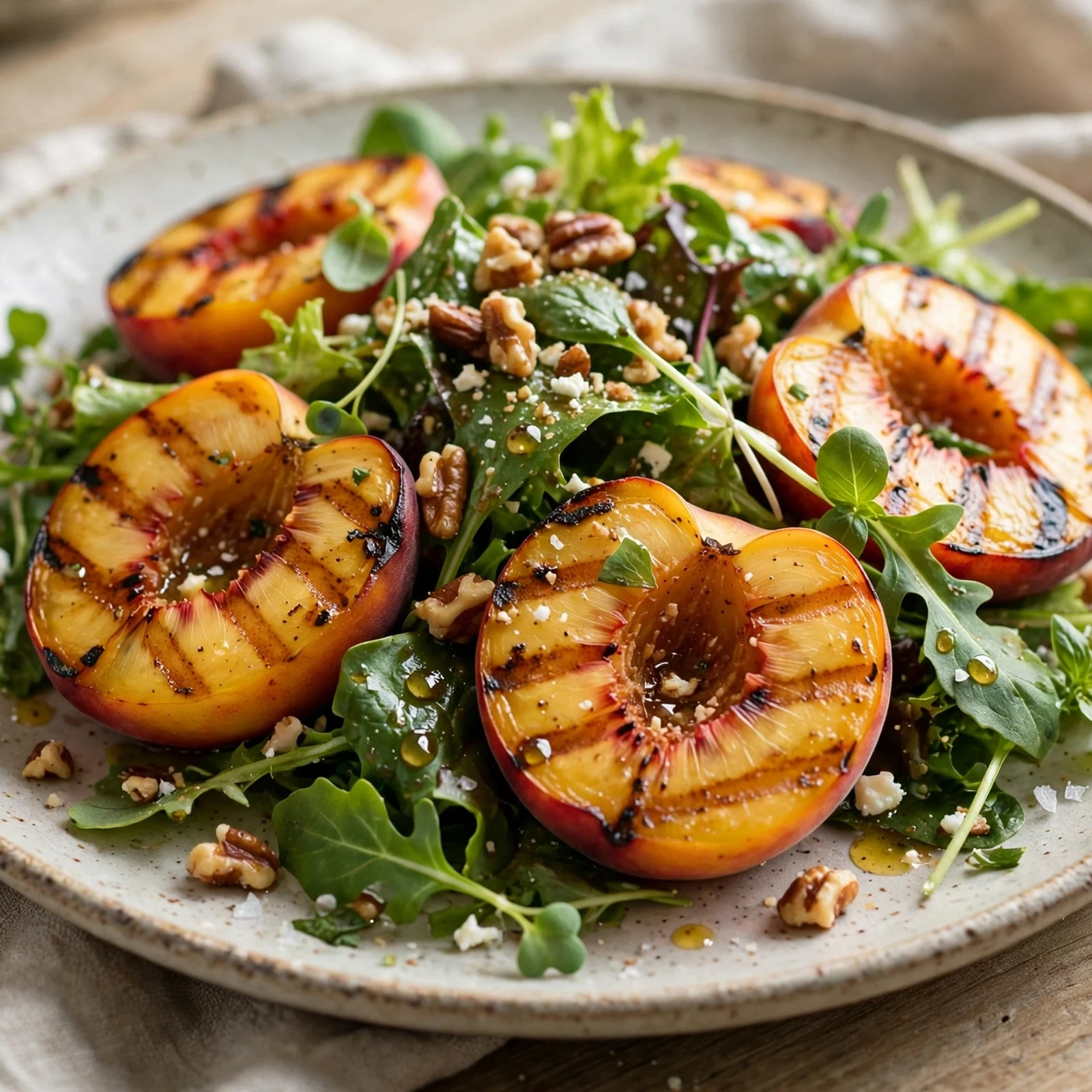 15 Summer Anti-Inflammatory BBQ Recipes for Cookouts: 9. Grilled Peach Salad