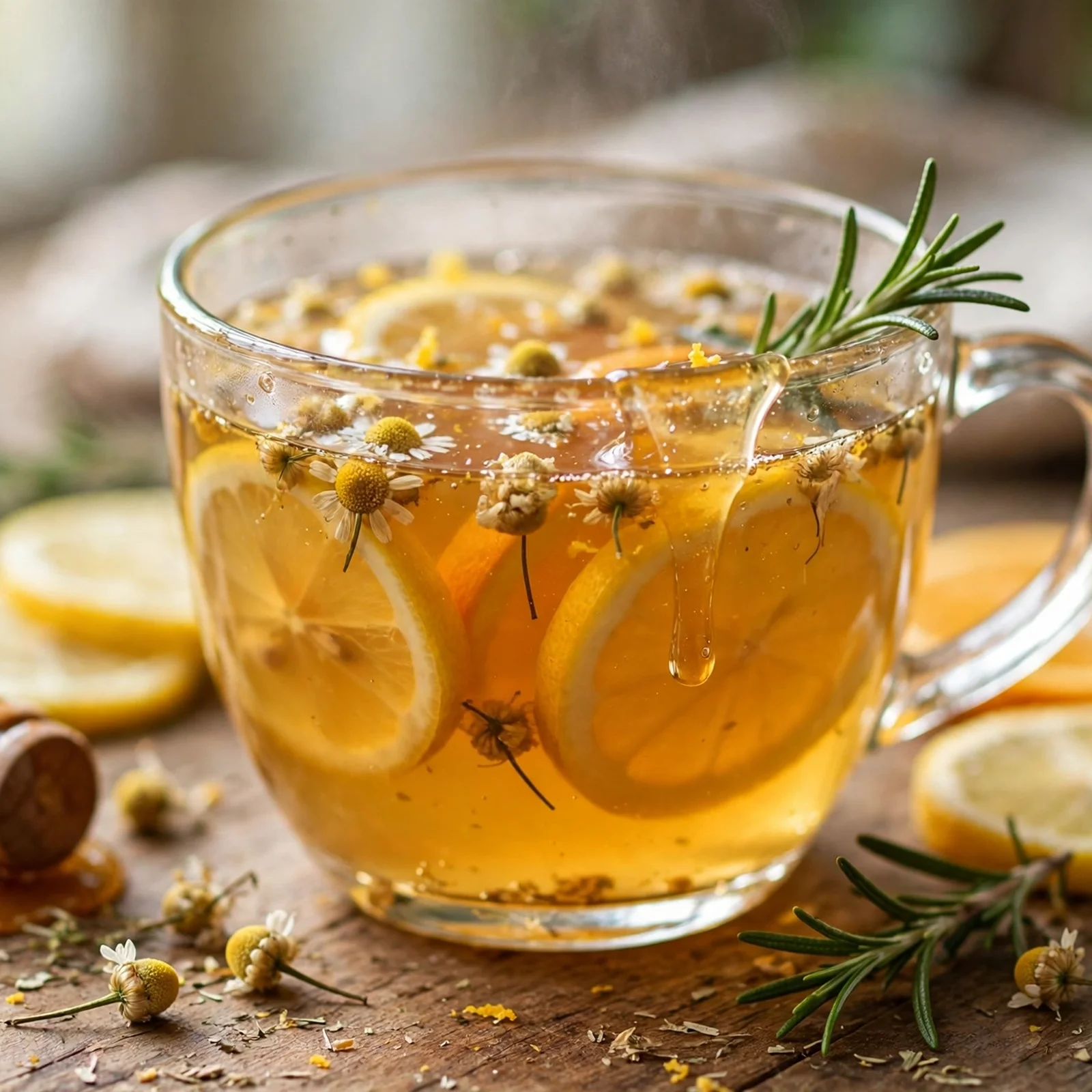 20 Warming Anti-Inflammatory Drinks And Spiced Teas for Fall: 8. Honey Citrus Herbal Tea