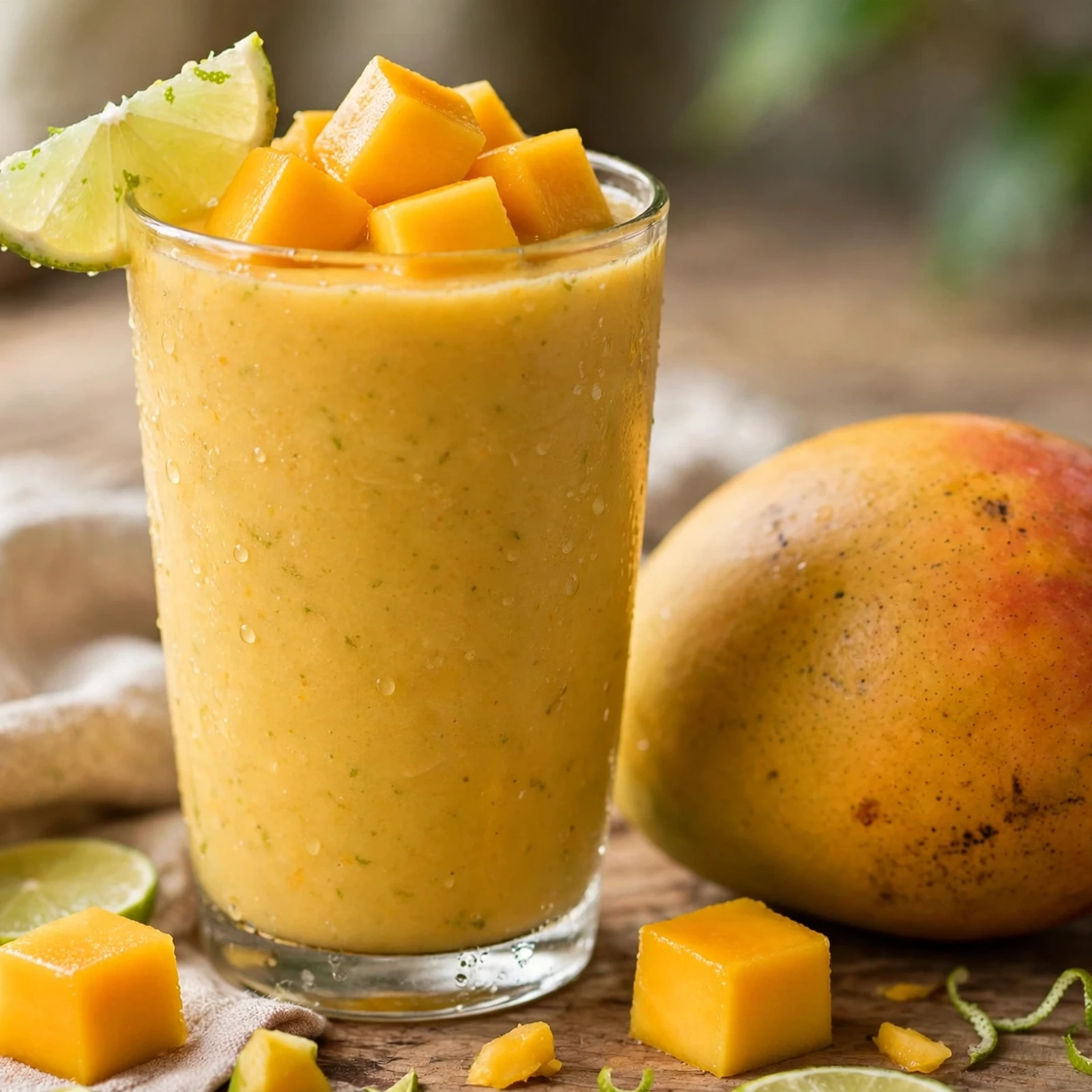 10 Anti-Inflammatory Watermelon And Mango Recipes: 9. Mango Lime Smoothie