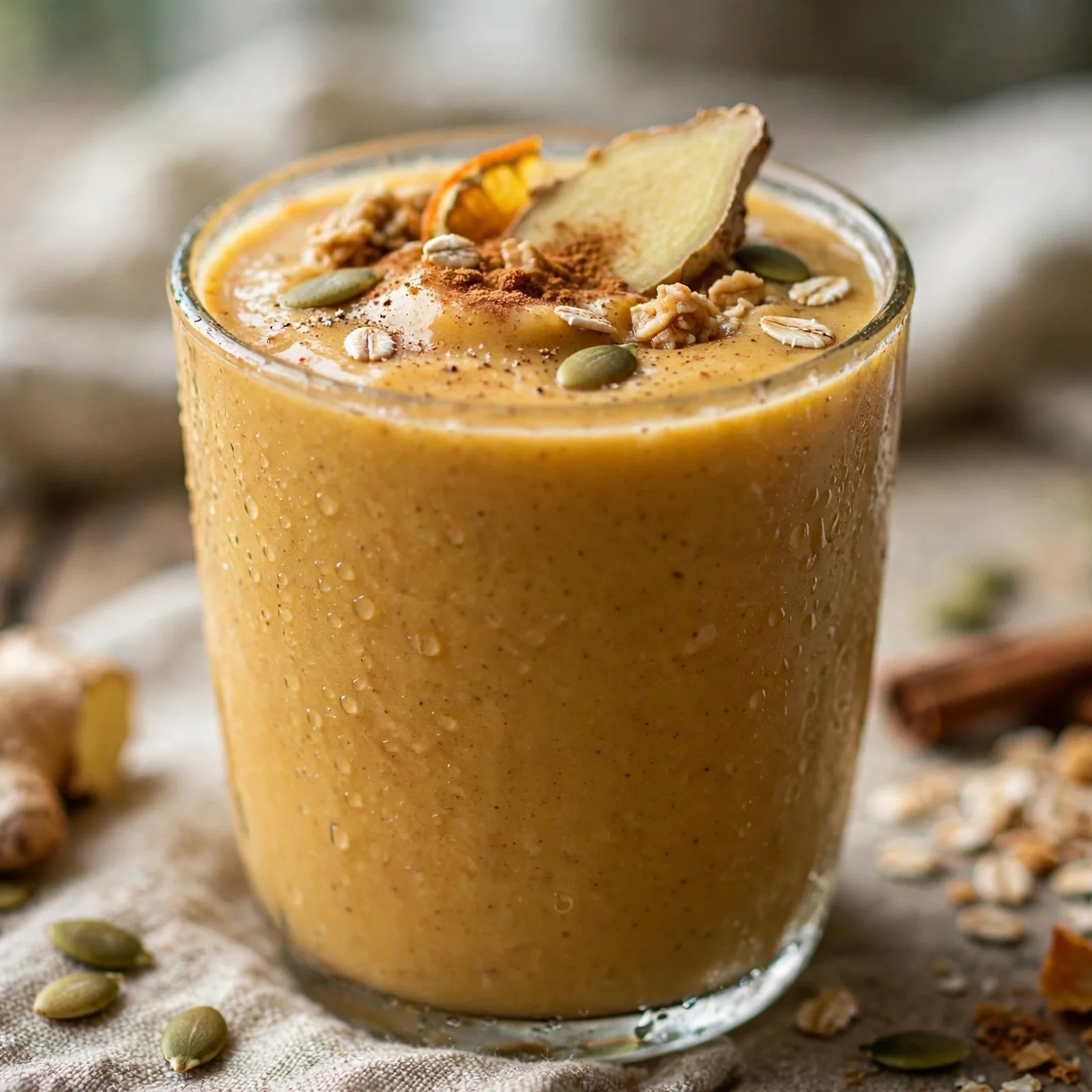 15 Anti-Inflammatory Pumpkin Recipes for the Fall Season: 8. Pumpkin Ginger Breakfast Smoothie