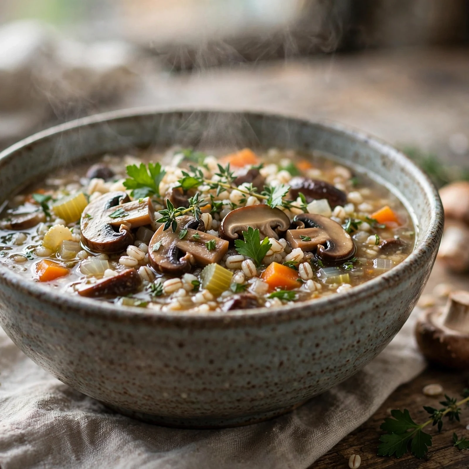 20 Anti-Inflammatory Slow Cooker Recipes for Fall: 9. Rustic Mushroom Barley Soup