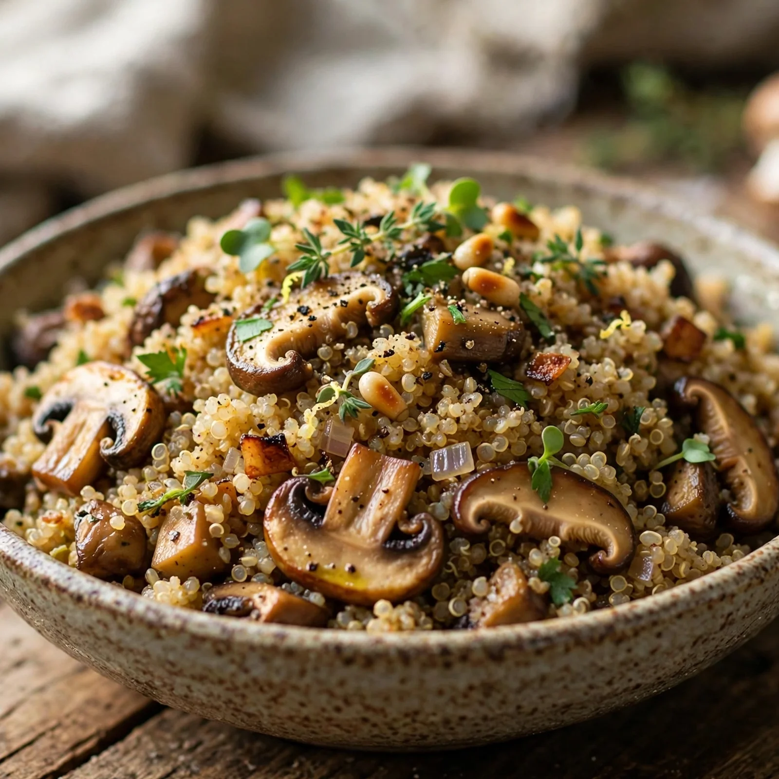 15 One-Pot Anti-Inflammatory Fall Dinners for Easy Weeknights: 8. Rustic Mushroom Quinoa Pilaf