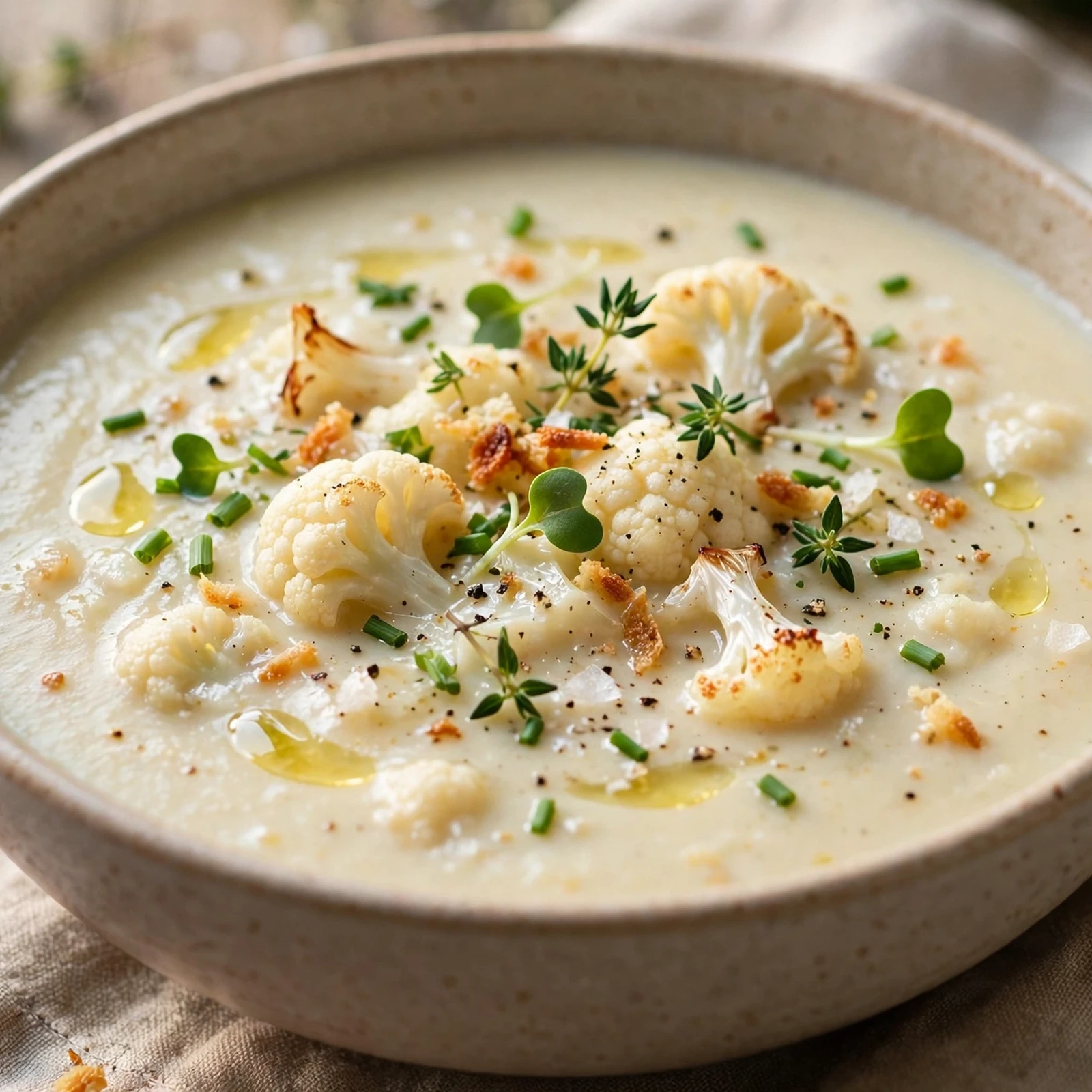 15 Creamy 21 Day Fix Cauliflower Soup Recipes You’ll Make on Repeat: 7. Slow Cooker Cauliflower Soup