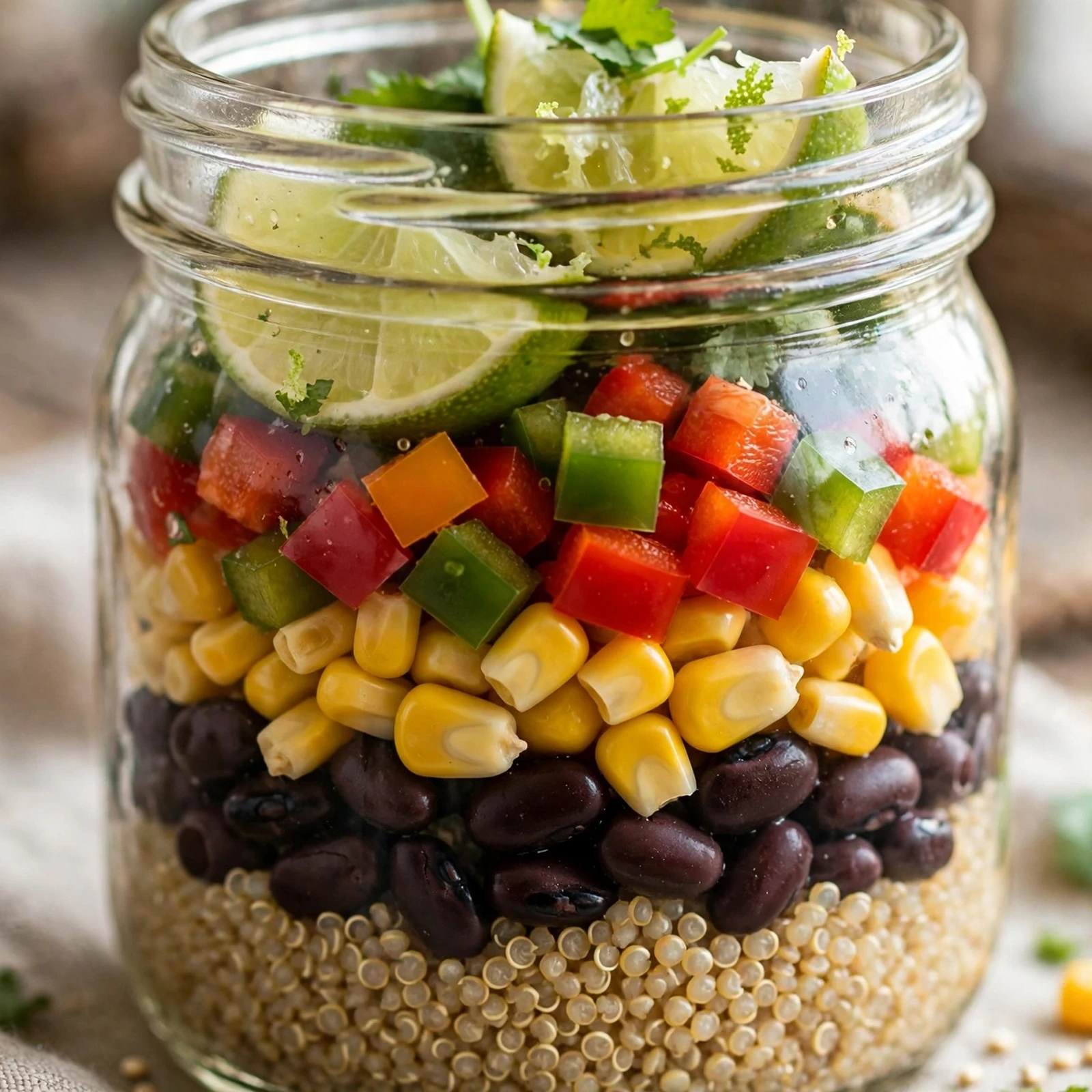 10 Summer Anti-Inflammatory Back-to-School Lunch Ideas: 8. Southwest Quinoa Lunch Jar