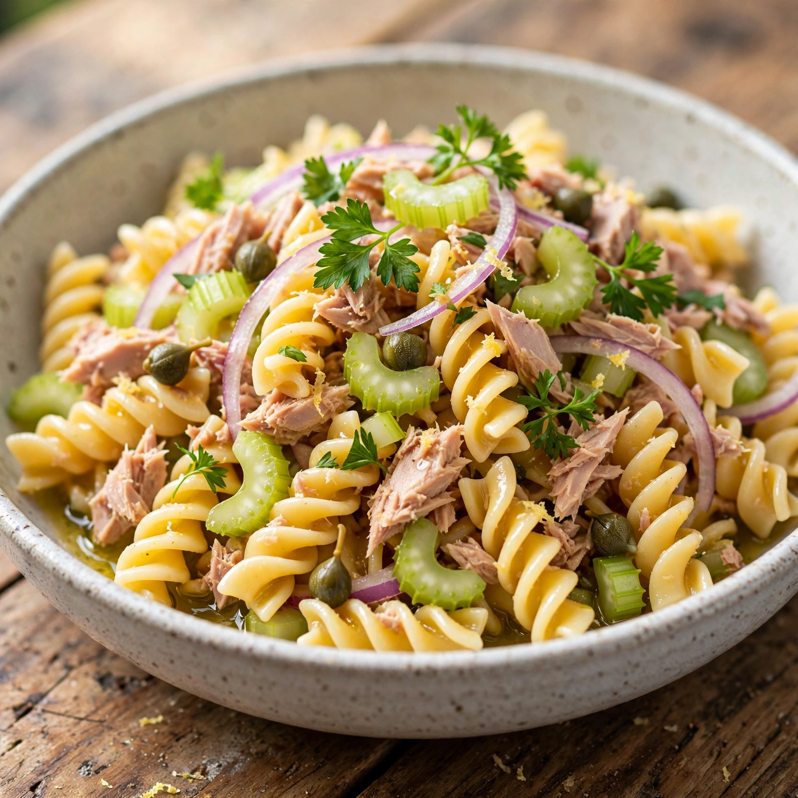 10 Anti-Inflammatory Pasta Salads for Summer June Gatherings: 8. Tuna and Herb Pasta Salad
