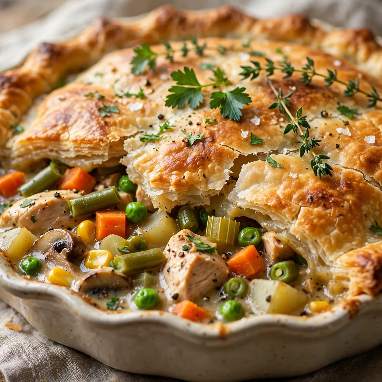 15 Cozy 21 Day Fix Chicken Pot Pie Recipes for Comfort Food Lovers: 7. Vegetable-Packed Chicken Pot Pie