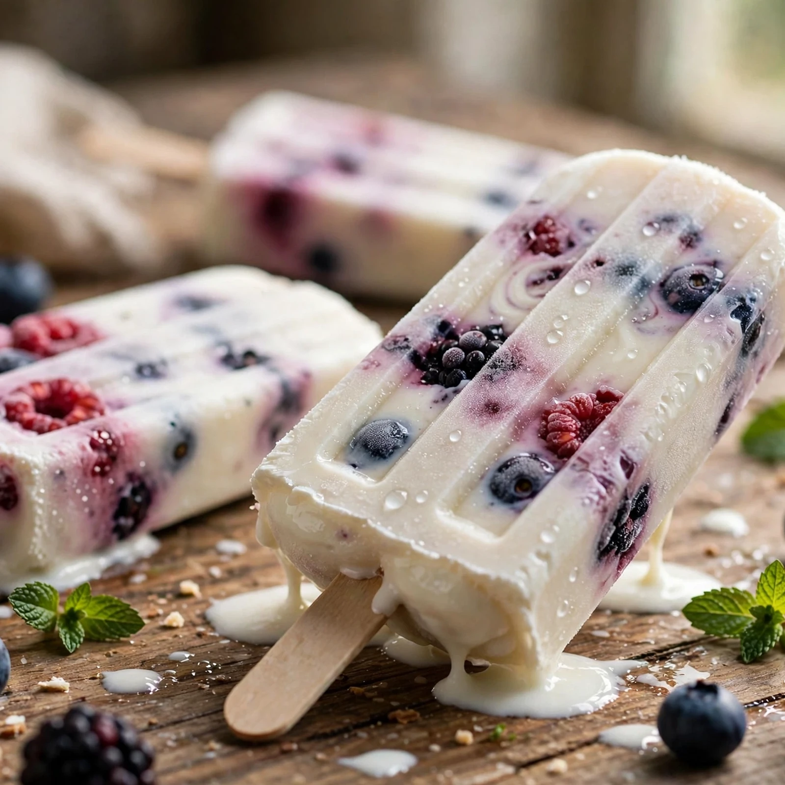 25 Refreshing Summer Anti-Inflammatory Recipes to Beat the Heat: 9. Yogurt Berry Popsicles