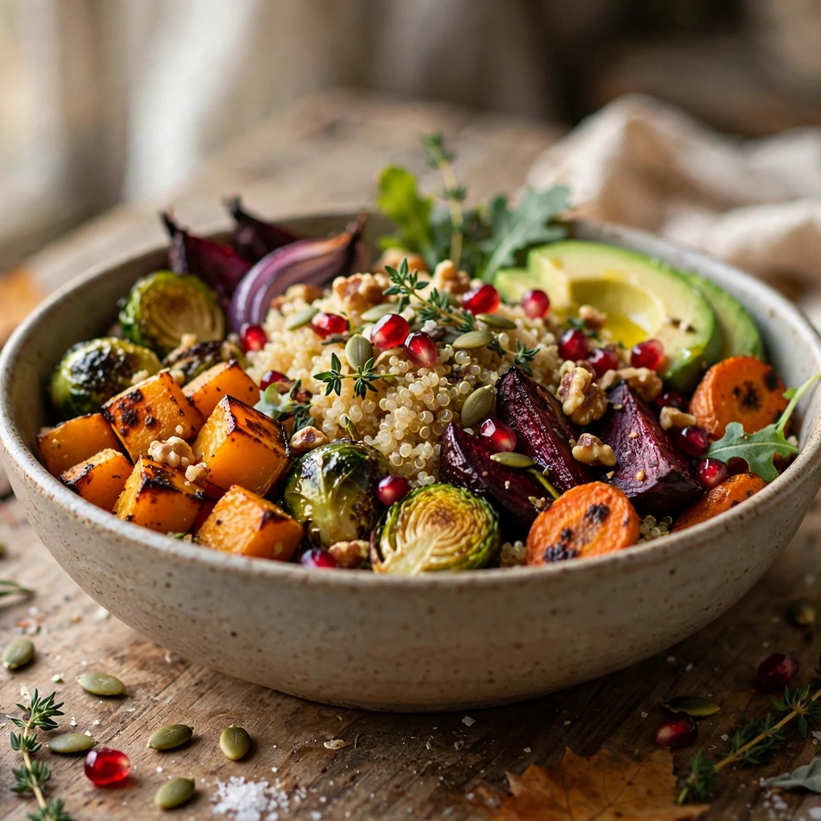 12 Gut-Healing Anti-Inflammatory Fall Meals for Immunity: 9. Autumn Quinoa Harvest Bowl with Roasted Vegetables