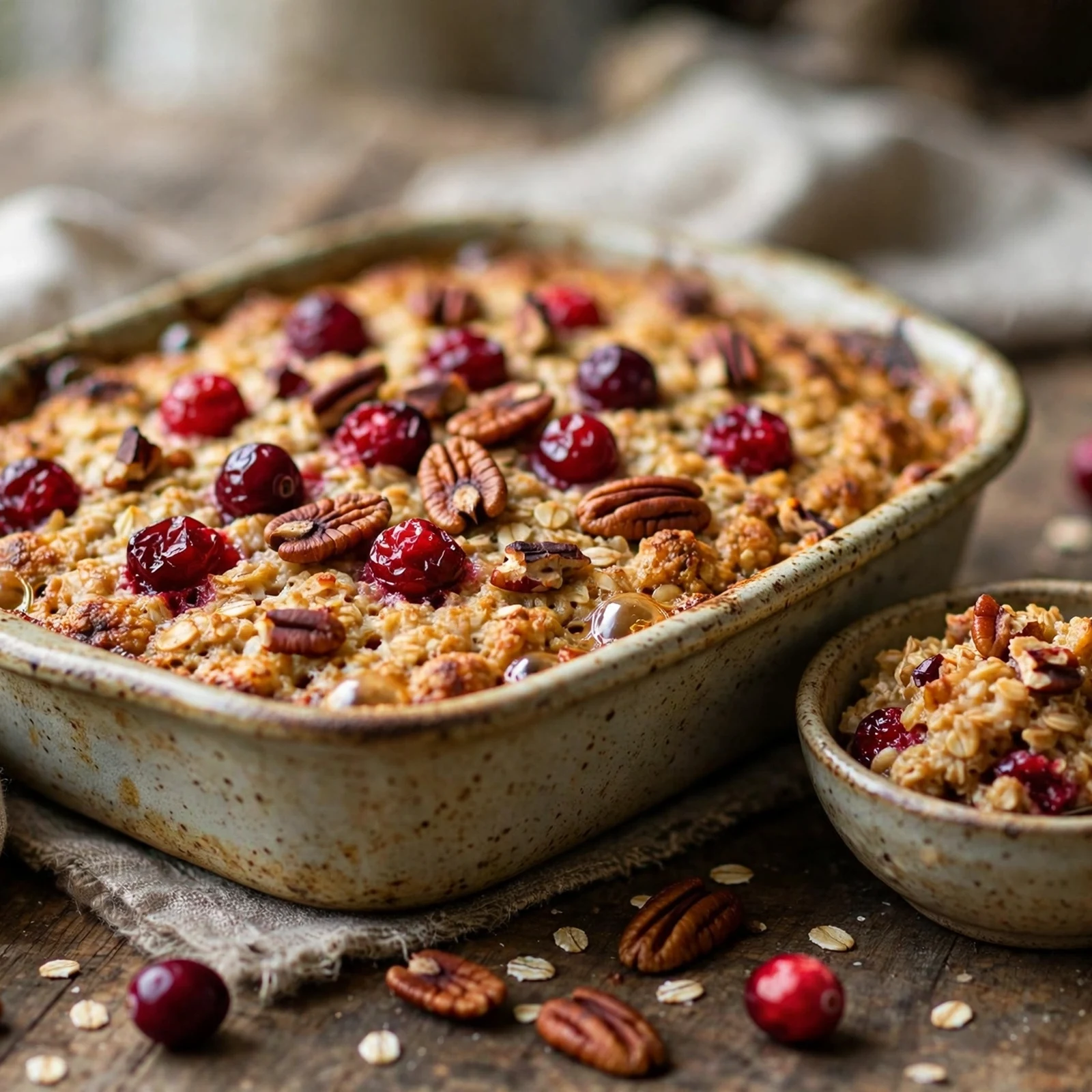15 Anti-Inflammatory Fall Breakfasts with Oats Squash And Spice: 9. Baked Oatmeal with Cranberries and Pecans