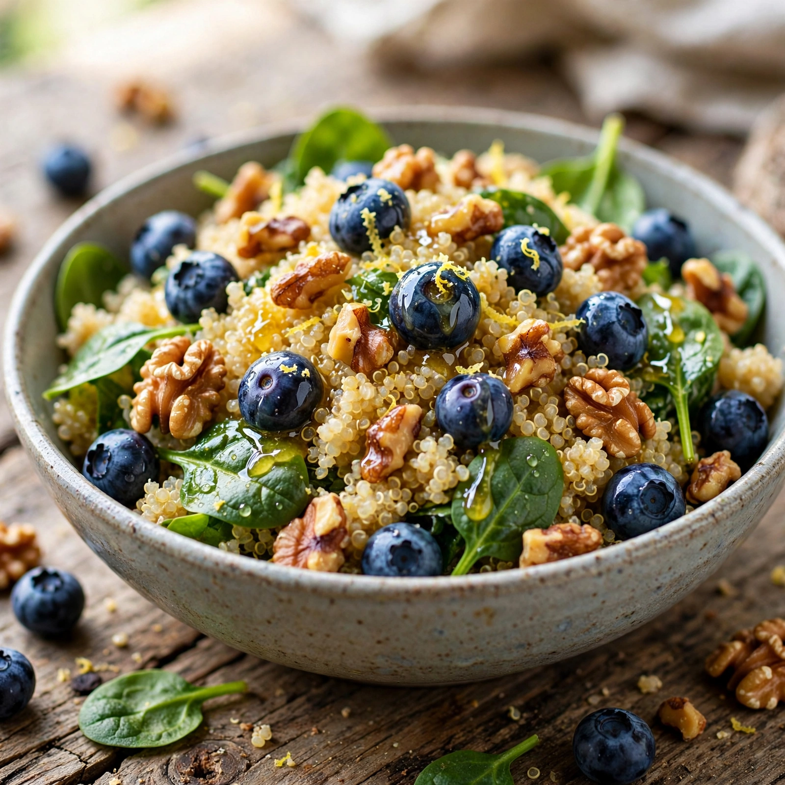 15 Anti-Inflammatory Grain Salads for Summer Days: 9. Blueberry Walnut Quinoa Salad