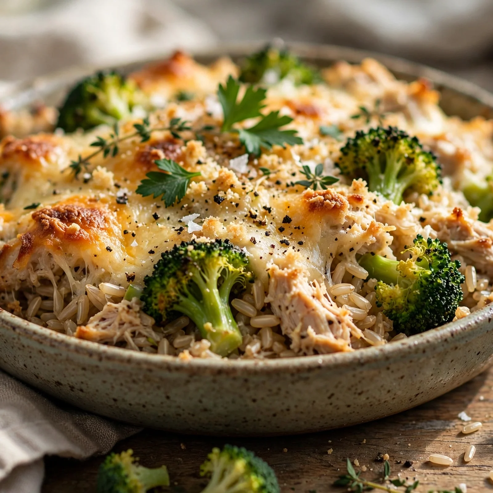 15 One-Pot Anti-Inflammatory Fall Dinners for Easy Weeknights: 9. Chicken, Broccoli & Brown Rice Casserole