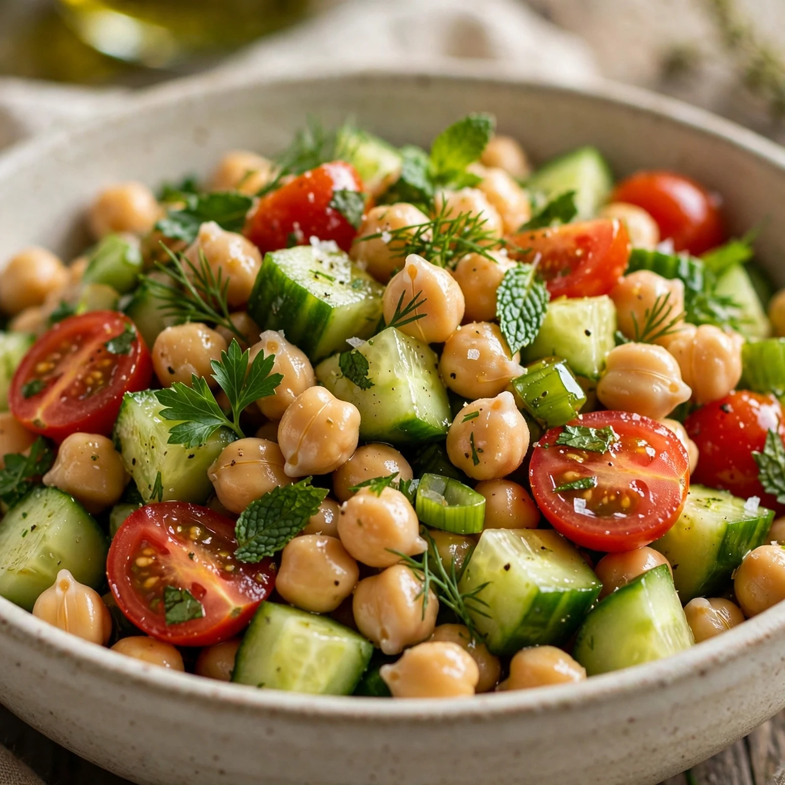 10 Summer Anti-Inflammatory Back-to-School Lunch Ideas: 9. Chickpea Cucumber Picnic Salad