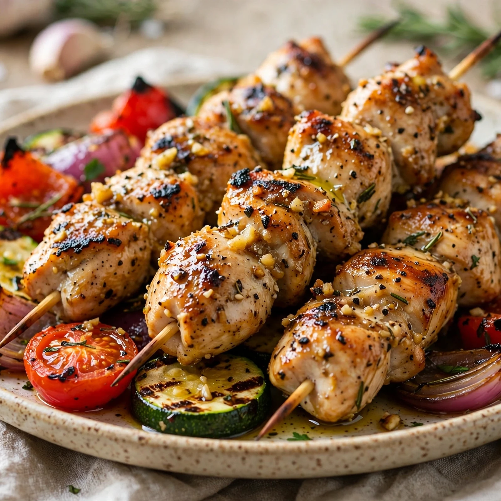 10 Anti-Inflammatory Grilled Salmon And Chicken Recipes for Summer: 8. Ginger Garlic Grilled Chicken Skewers