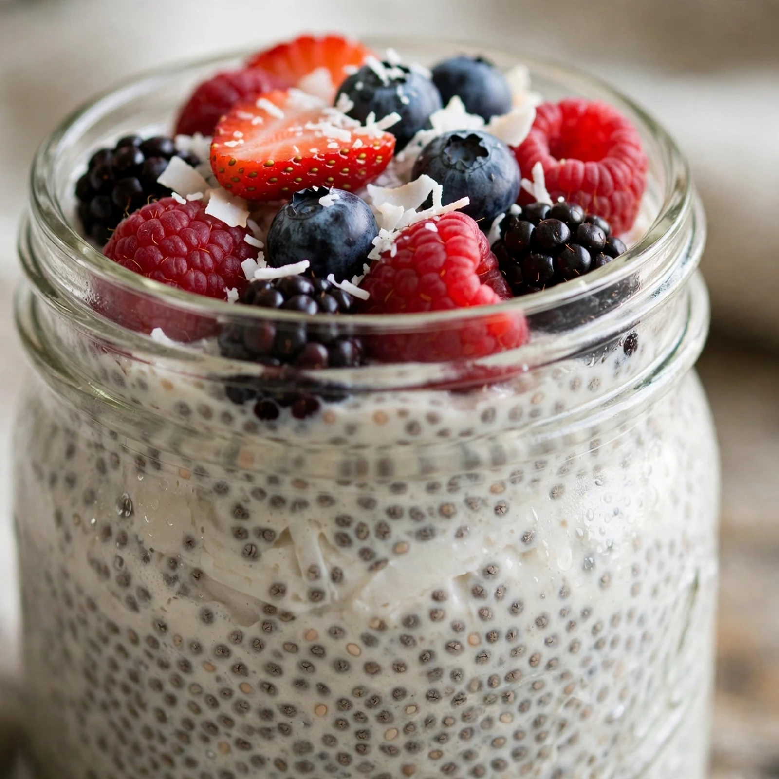 15 Anti-Inflammatory Fruit Salads and Desserts for Summer Parties: 9. Mixed Berry Coconut Chia Pudding