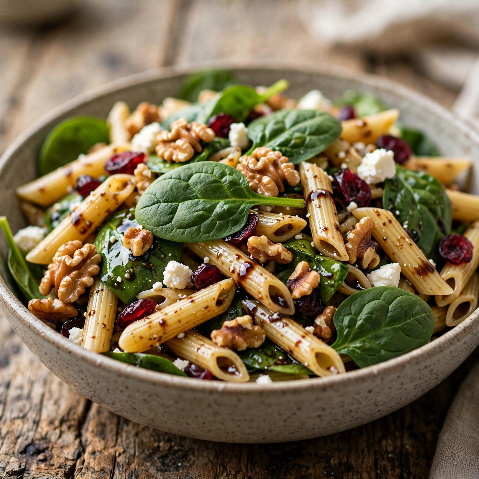 10 Anti-Inflammatory Pasta Salads for Summer June Gatherings: 9. Spinach Walnut Pasta Salad