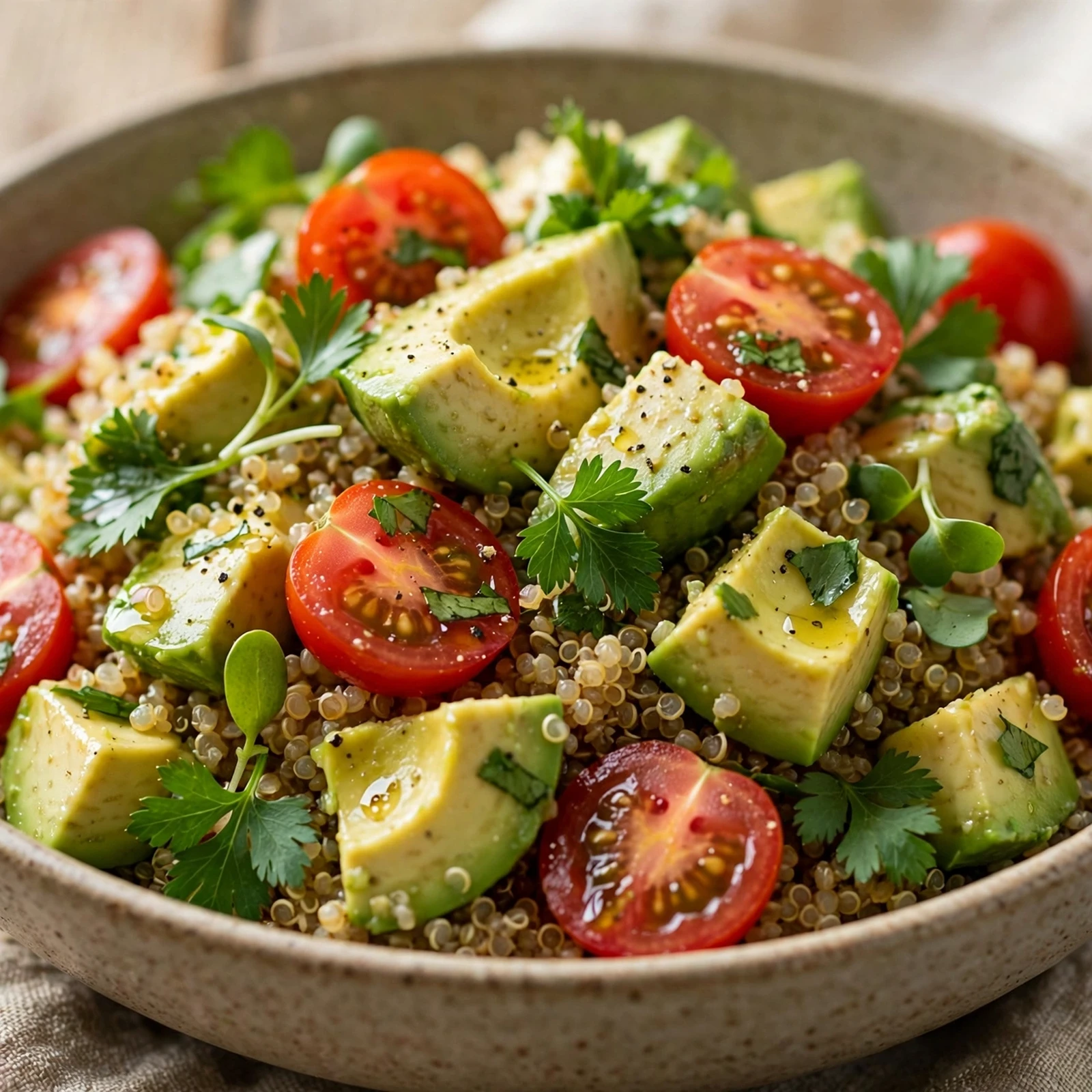 10 Anti-Inflammatory Tomato Recipes at Peak Season: 9. Tomato Avocado Quinoa Salad