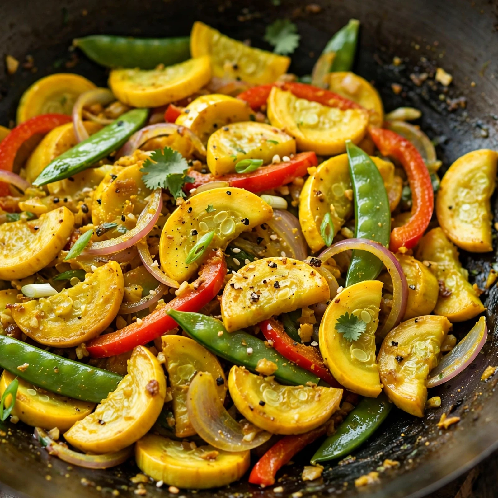 12 Anti-Inflammatory Zucchini And Summer Squash Recipes: 8. Turmeric Vegetable Stir-Fry with Summer Squash