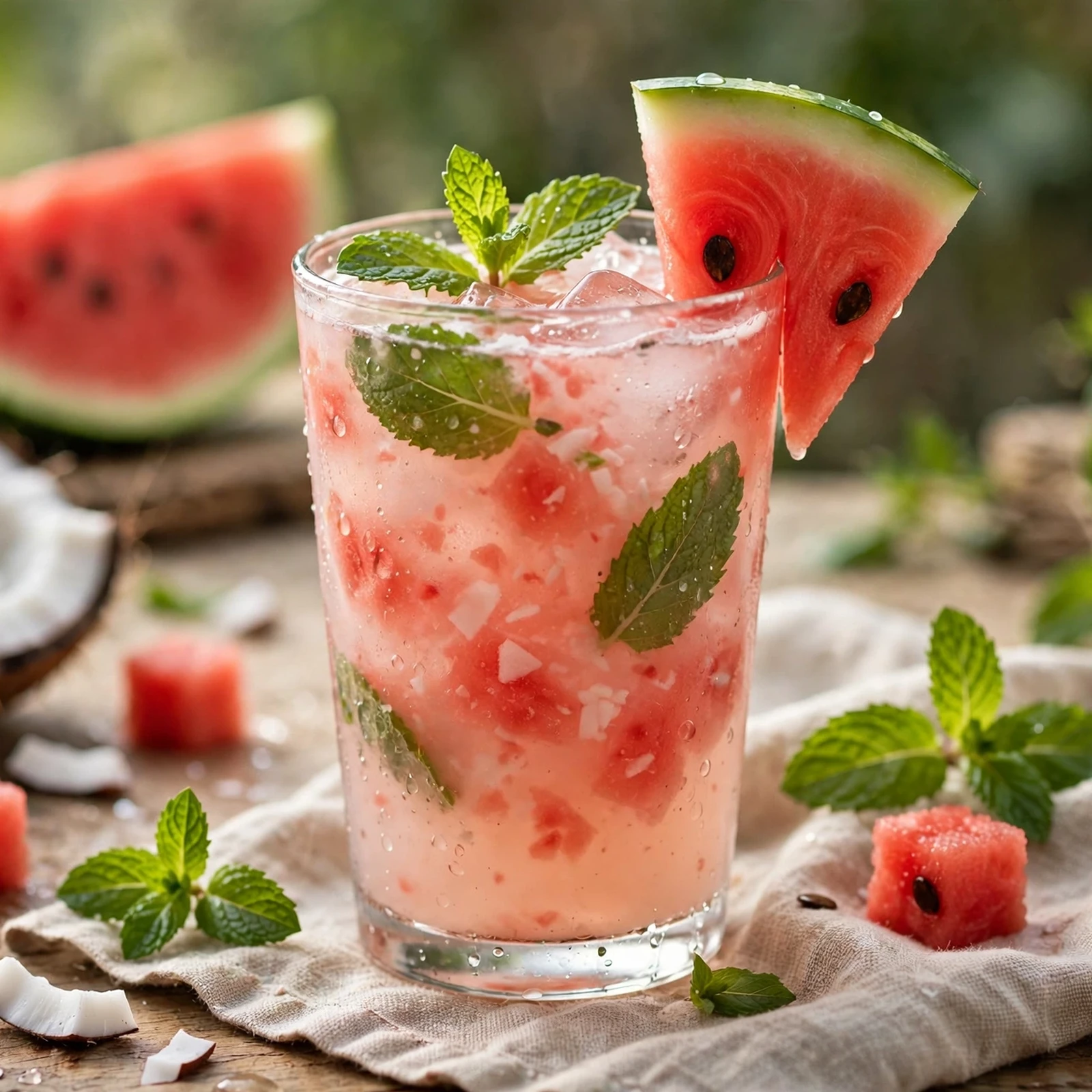 10 Anti-Inflammatory Watermelon And Mango Recipes: 10. Watermelon Coconut Cooler