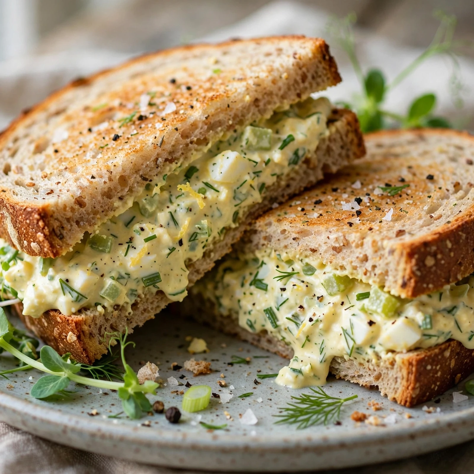 15 Satisfying 21 Day Fix Sandwich Ideas That Keep You on Track: 9. Lightened-Up Egg Salad Sandwich