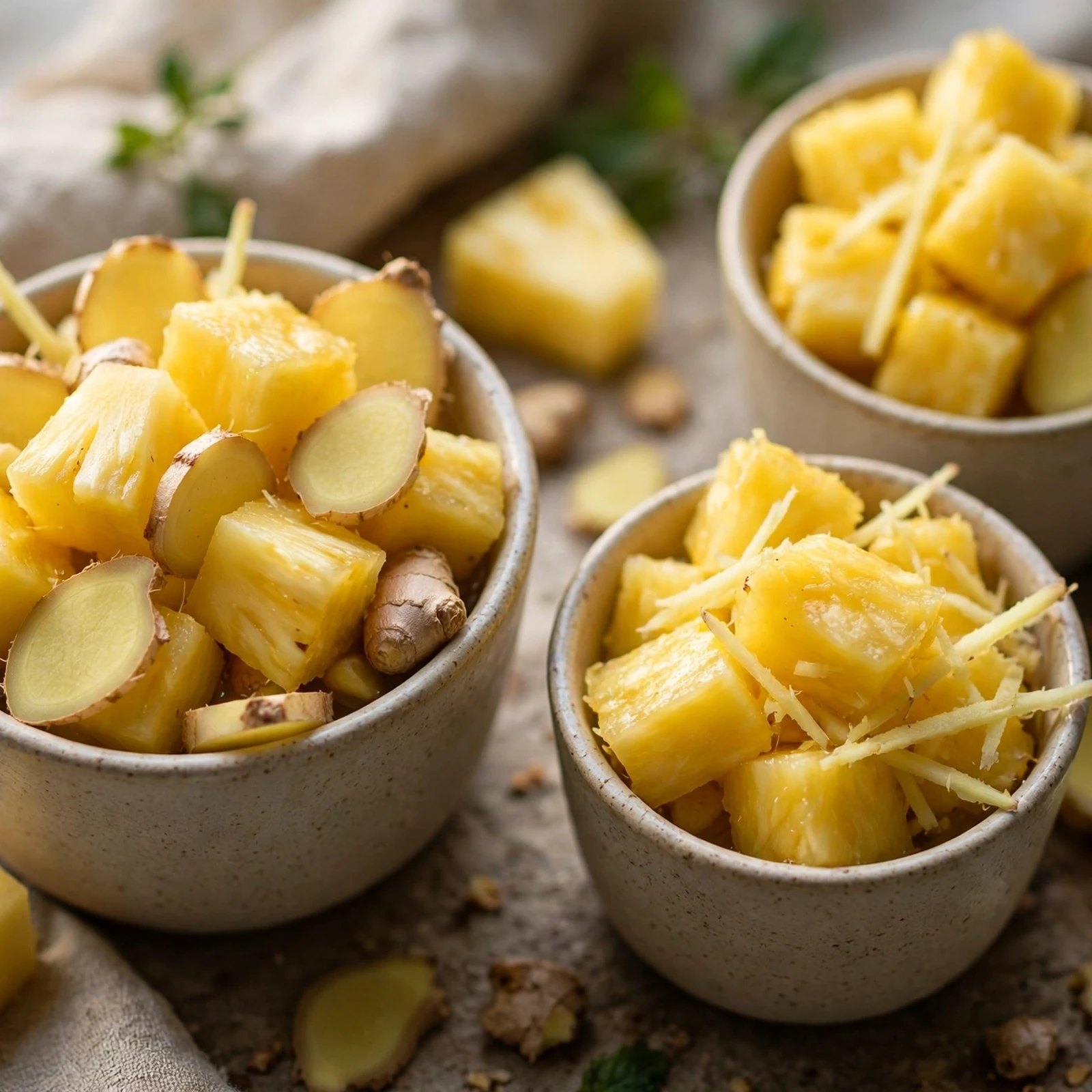 15 Anti-Inflammatory Fruit Salads and Desserts for Summer Parties: 10. Pineapple Ginger Fruit Cups