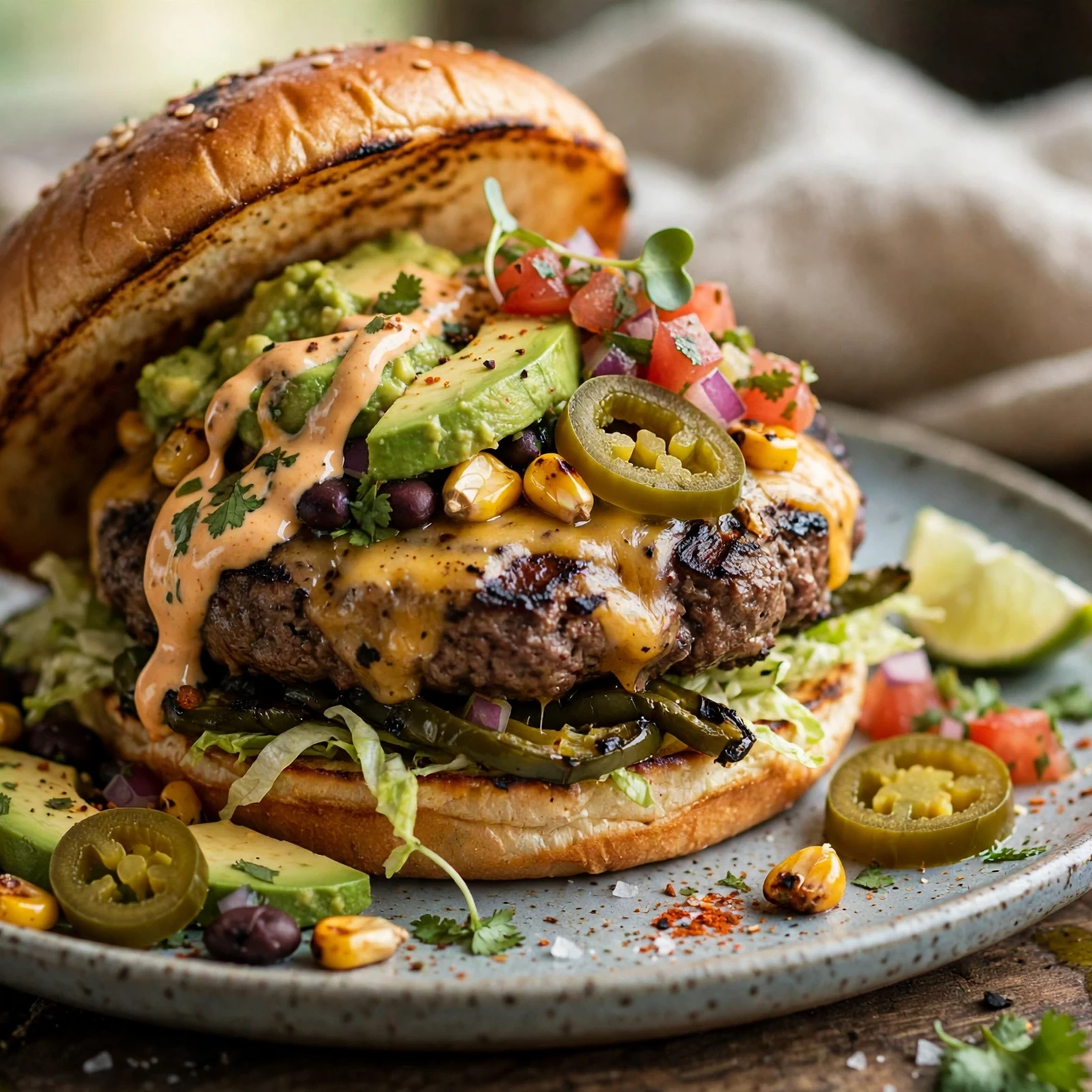 15 Juicy 21 Day Fix Burger Recipes for Your Next Cookout: 9. Southwest Grilled Burger