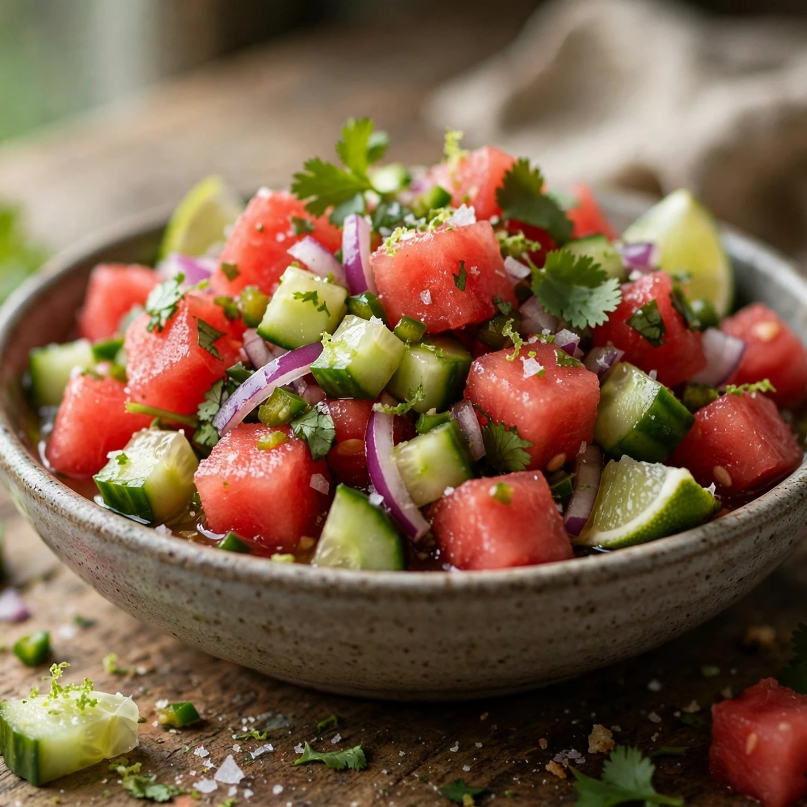 25 Refreshing Summer Anti-Inflammatory Recipes to Beat the Heat: 11. Watermelon Cucumber Salsa