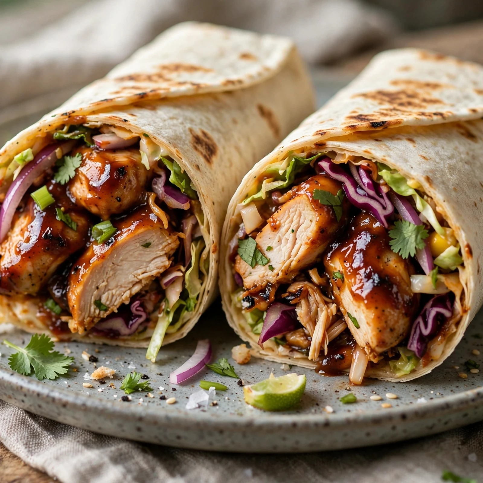 15 Quick 21 Day Fix Wrap Recipes for Lunch Meal Prep: 10. BBQ Chicken Wrap