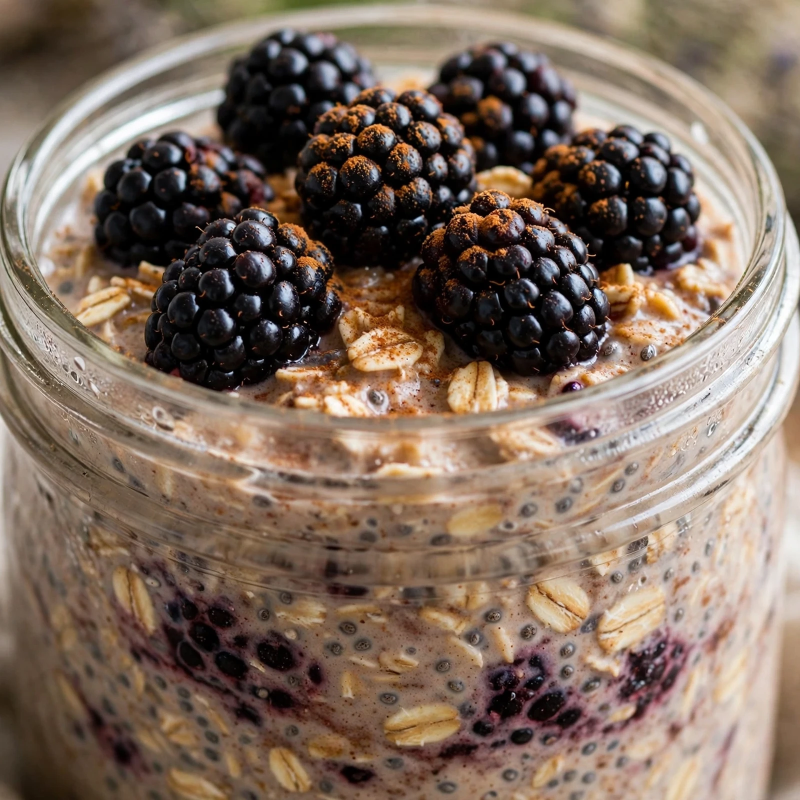 10 Anti-Inflammatory Overnight Oats for Hot Summer Mornings: 10. Blackberry Cinnamon Overnight Oats