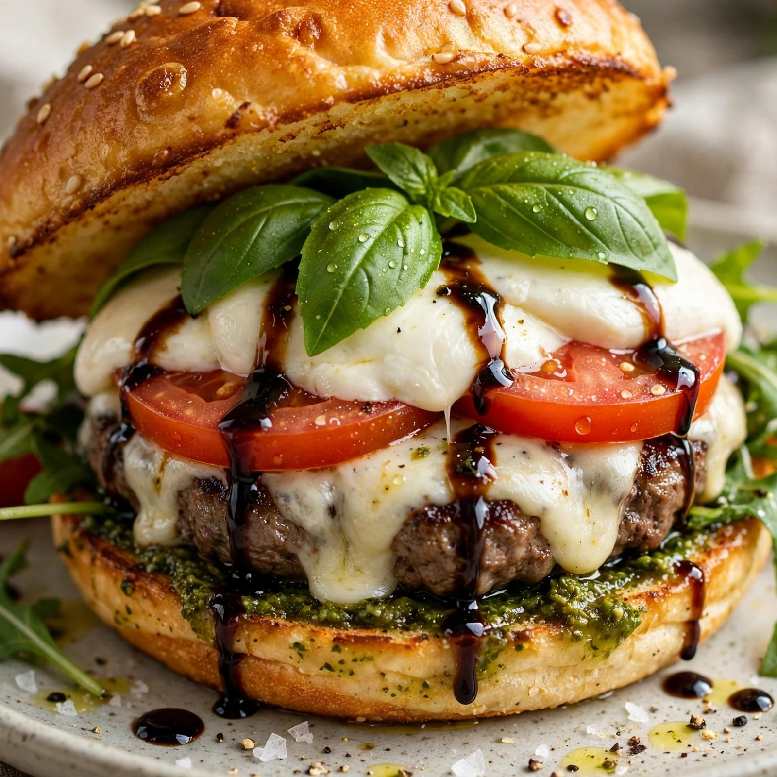 15 Juicy 21 Day Fix Burger Recipes for Your Next Cookout: 10. Caprese Burger