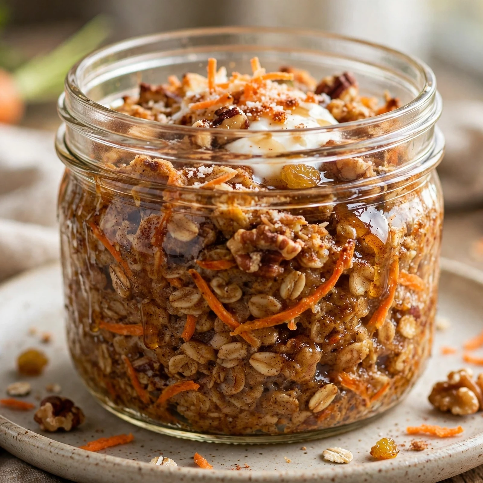 10 Make-Ahead 21 Day Fix Baked Oatmeal Jars for Busy Mornings: 10. Carrot Cake Baked Oatmeal Jar